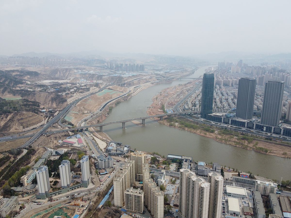 2020年04月07日,航拍兰州城市风光.