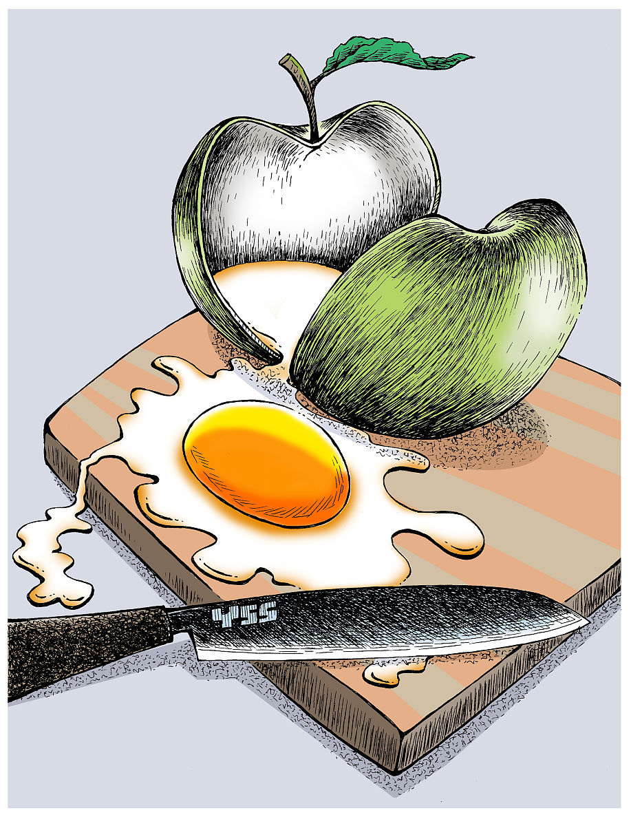 搞笑苹果,幽默漫画.