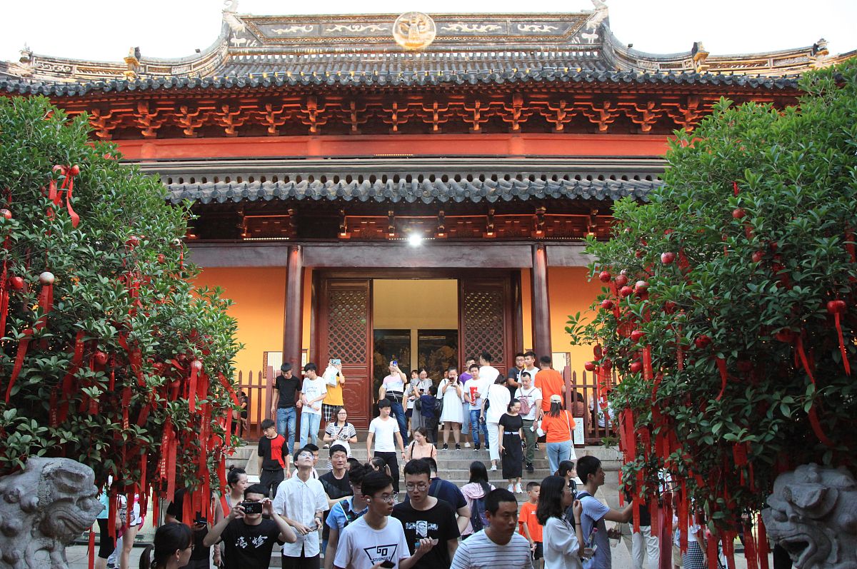 2019年9月13日,2019年中秋节小长假第一天,南京夫子庙秦淮风光带景区