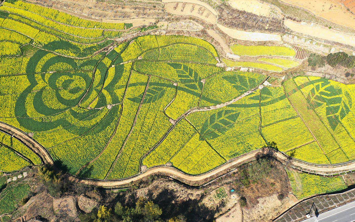 2019年3月2日,云南省昆明市,"秀美山口·大地艺术"文化旅游节在安宁市