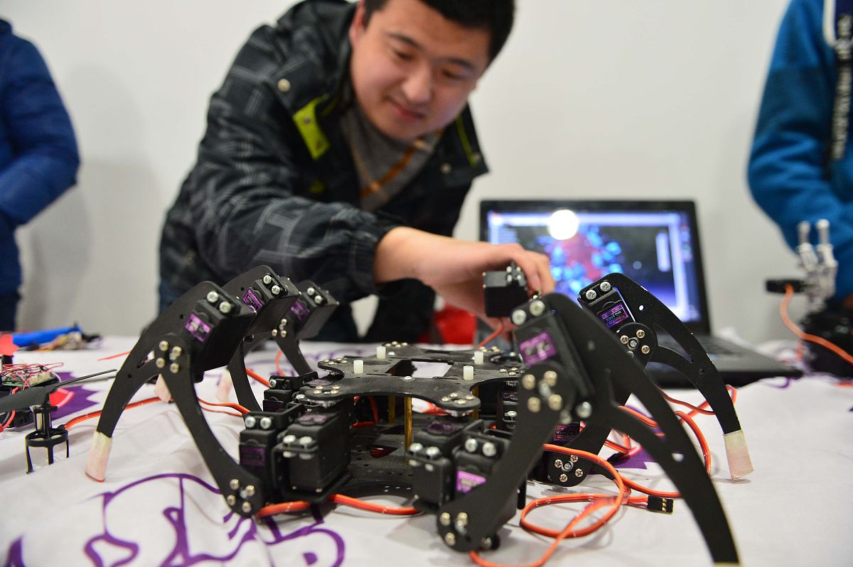 继续补充六足仿生机器人的中央主体的结构及其功能的相关内容