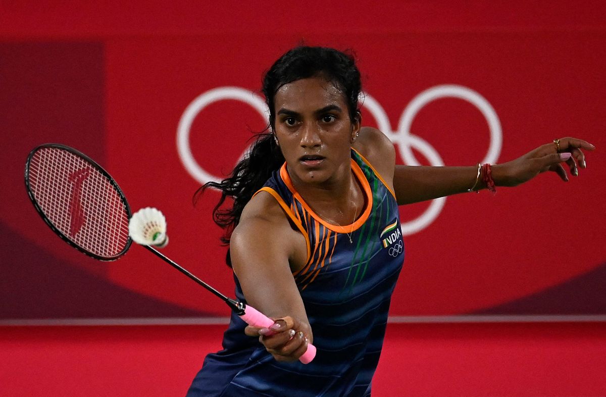 india's p. v. sindhu hits a shot to japan's akane yamaguchi in t
