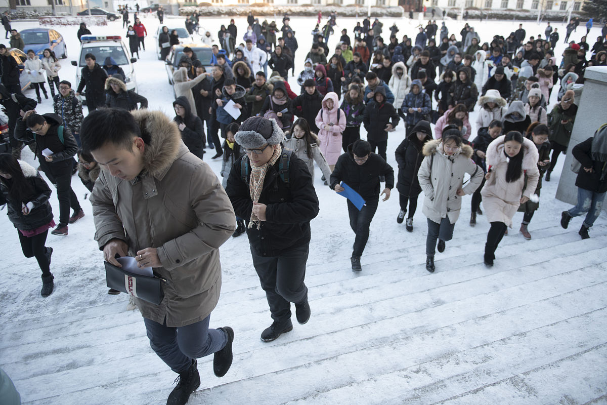 2018年12月22日,哈尔滨,2019年全国硕士研究生招生考试拉开帷幕,考生