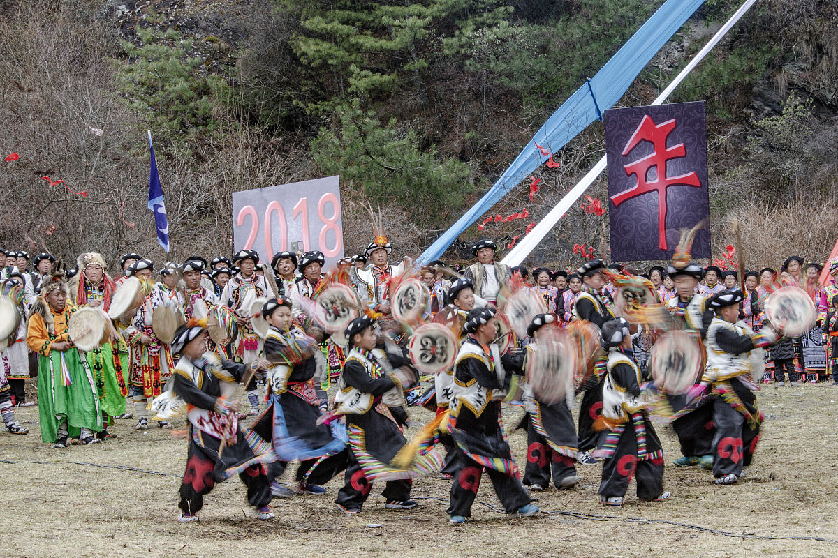 2018年3月18日,四川省阿坝州理县蒲溪乡举办夬儒节.