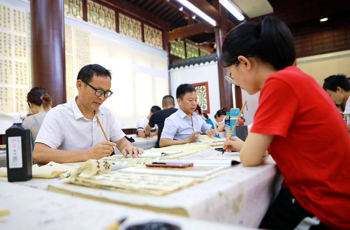 2020年7月24日,江西省吉安市书法教师培训基地,来自吉水县各学校的书