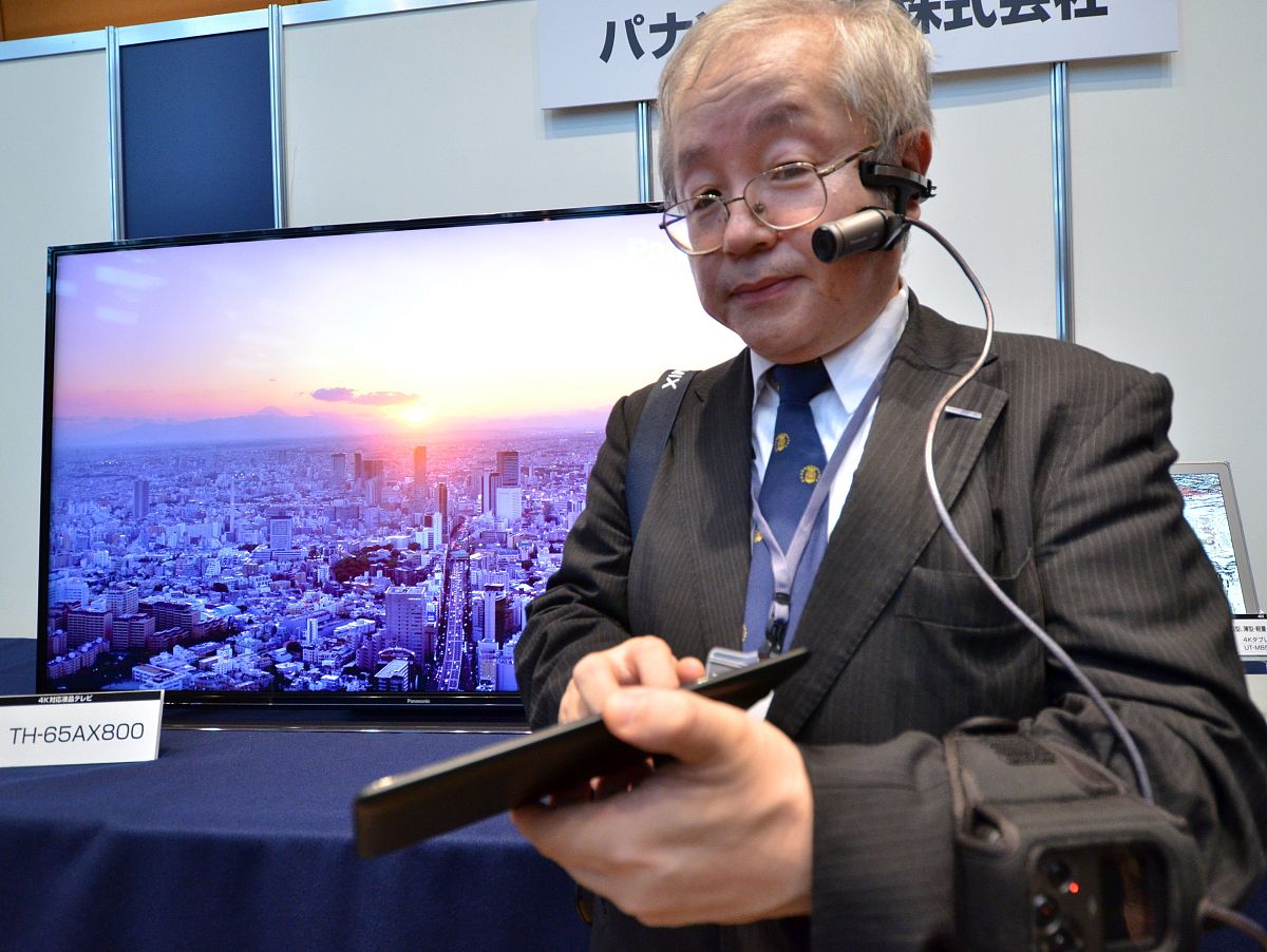当地时间2014年6月2日,日本东京,日本新一代4k高清电视试播启动仪式举
