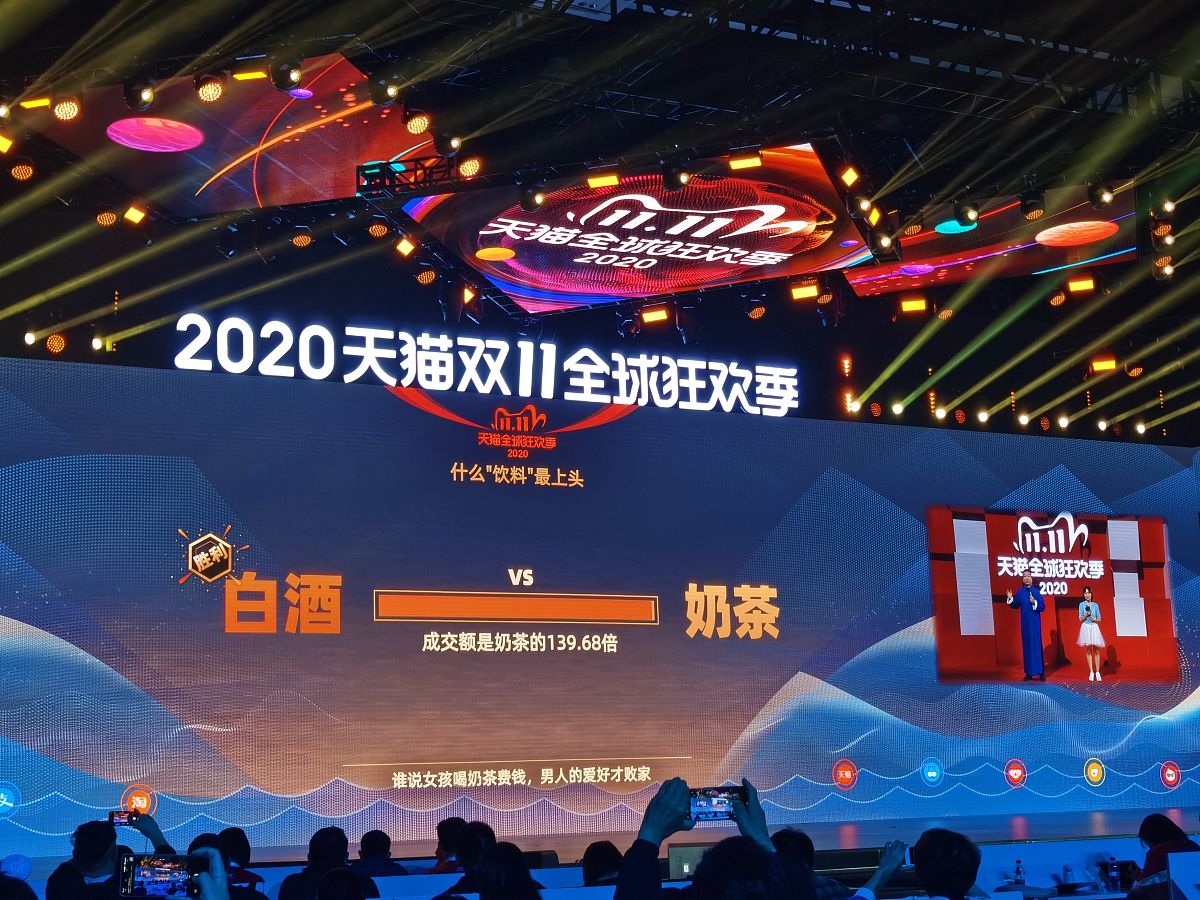 2020年11月11日凌晨,杭州,天猫双11纪录之夜现场.