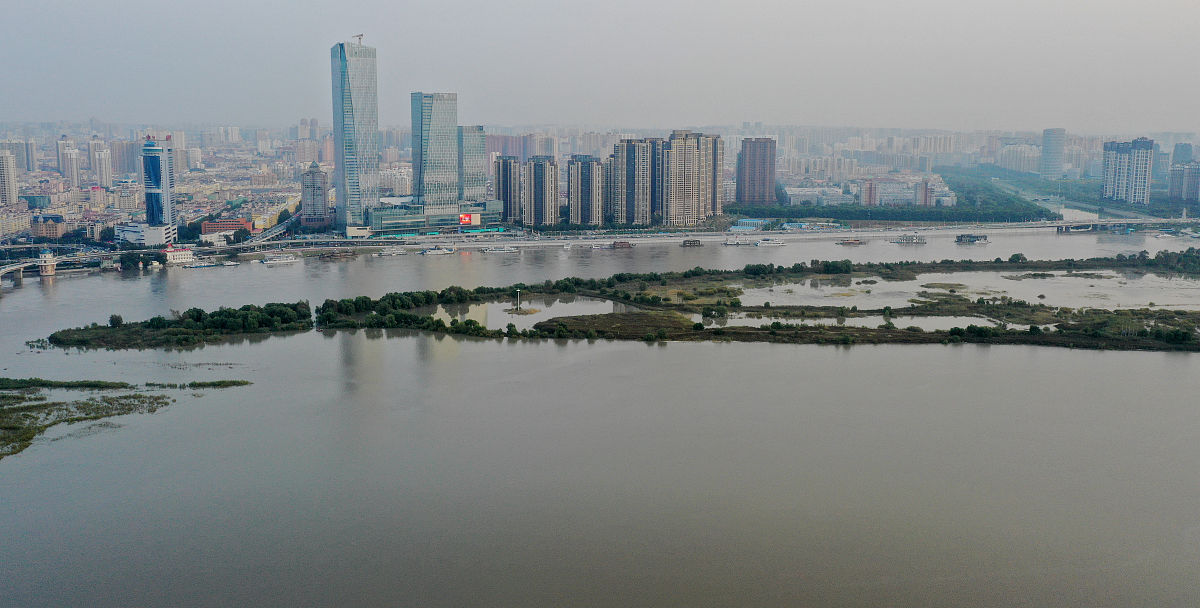 2020年9月25日,黑龙江省哈尔滨市,根据省水文水资源中心监测分析,松花