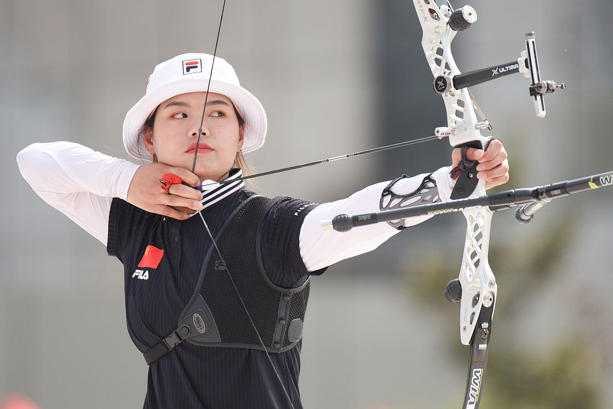 2021年3月29日,四川成都,射箭项目东京奥运会最总阶段选拔赛首日赛况.