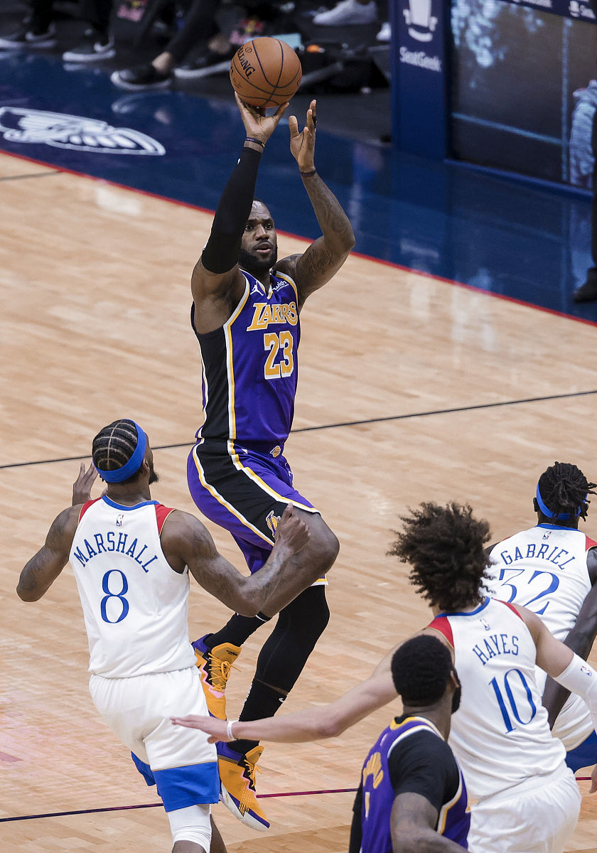 2021年5月16日,美国,20/21nba常规赛,洛杉矶湖人110-98新奥尔良鹈鹕.l