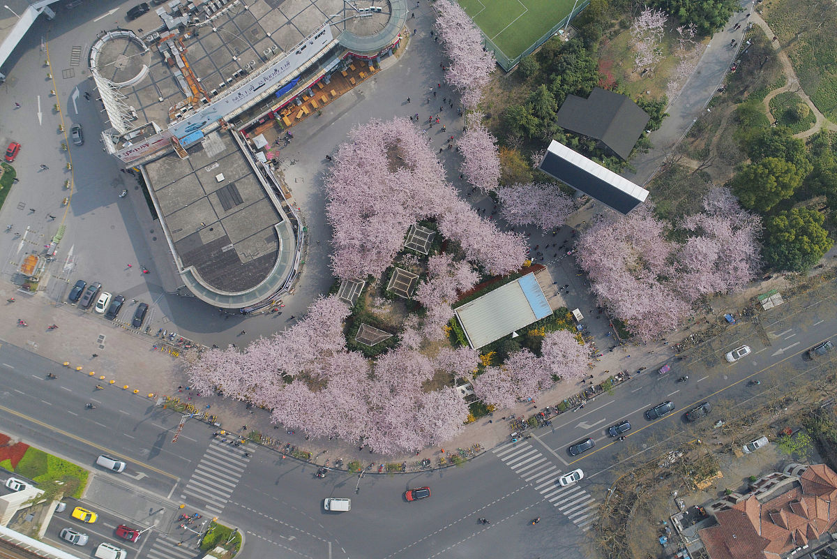 2018年3月26日,上海,乘坐地铁8号线,在虹口足球场1号出口,映入眼帘的