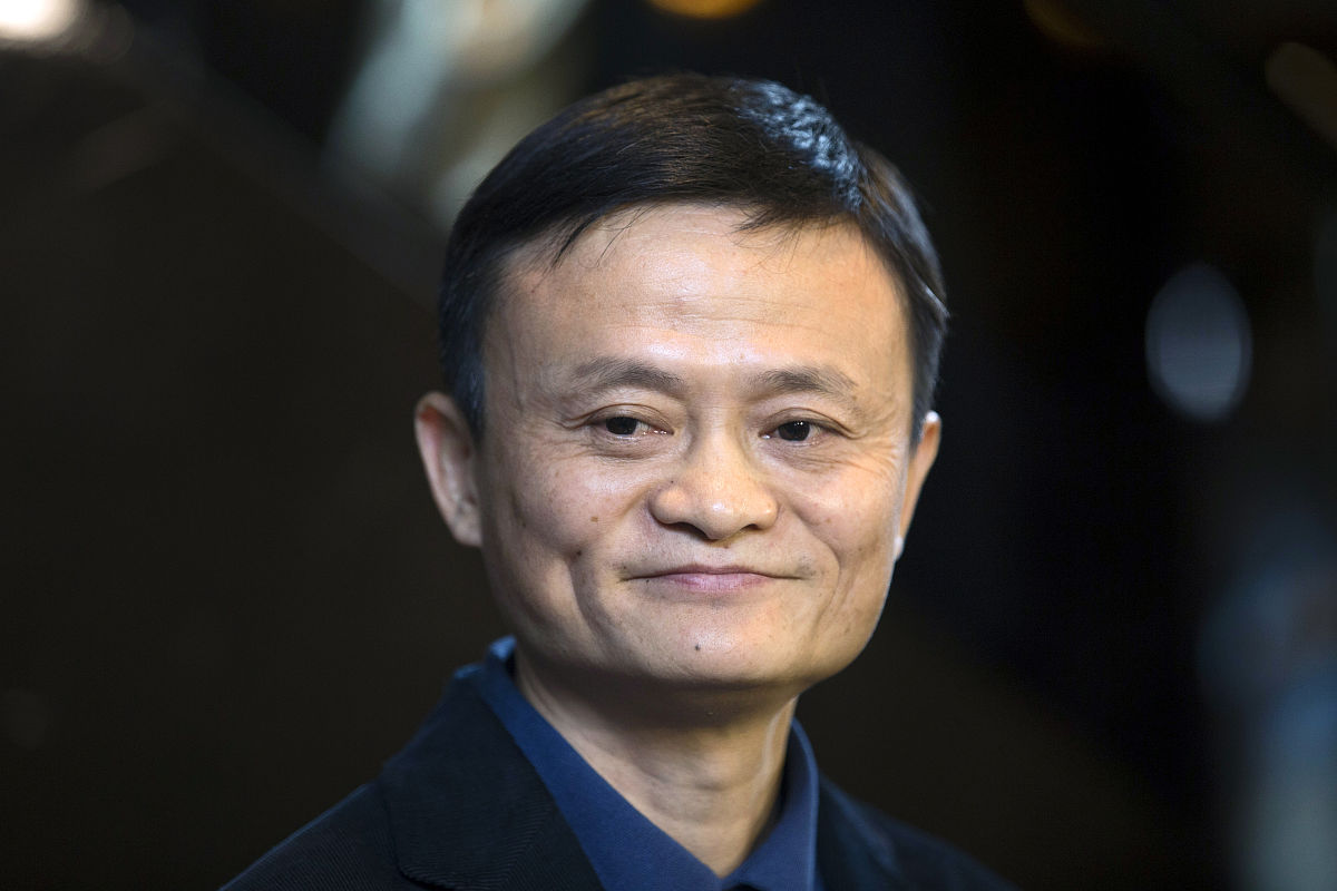 2014年9月15日,香港,阿里巴巴集团董事长马云抵达香港,对媒体讲话.纽