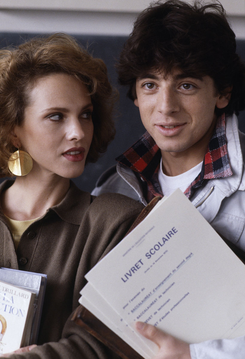 french singer and actor patrick bruel with actress yolande gilot