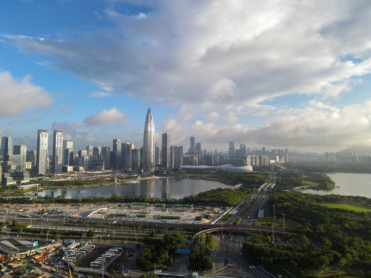 2021年8月17日,深圳湾人才公园,城市公园与海.