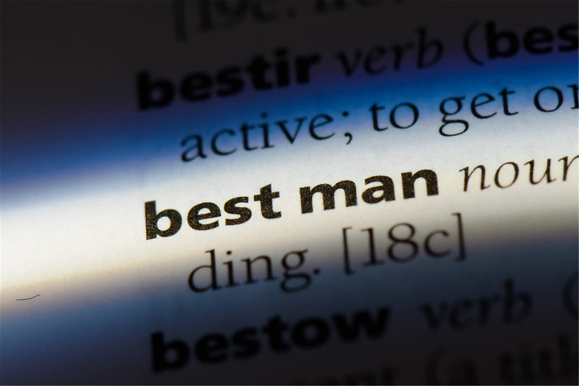 例句:"you are the best man, so you can be best man.