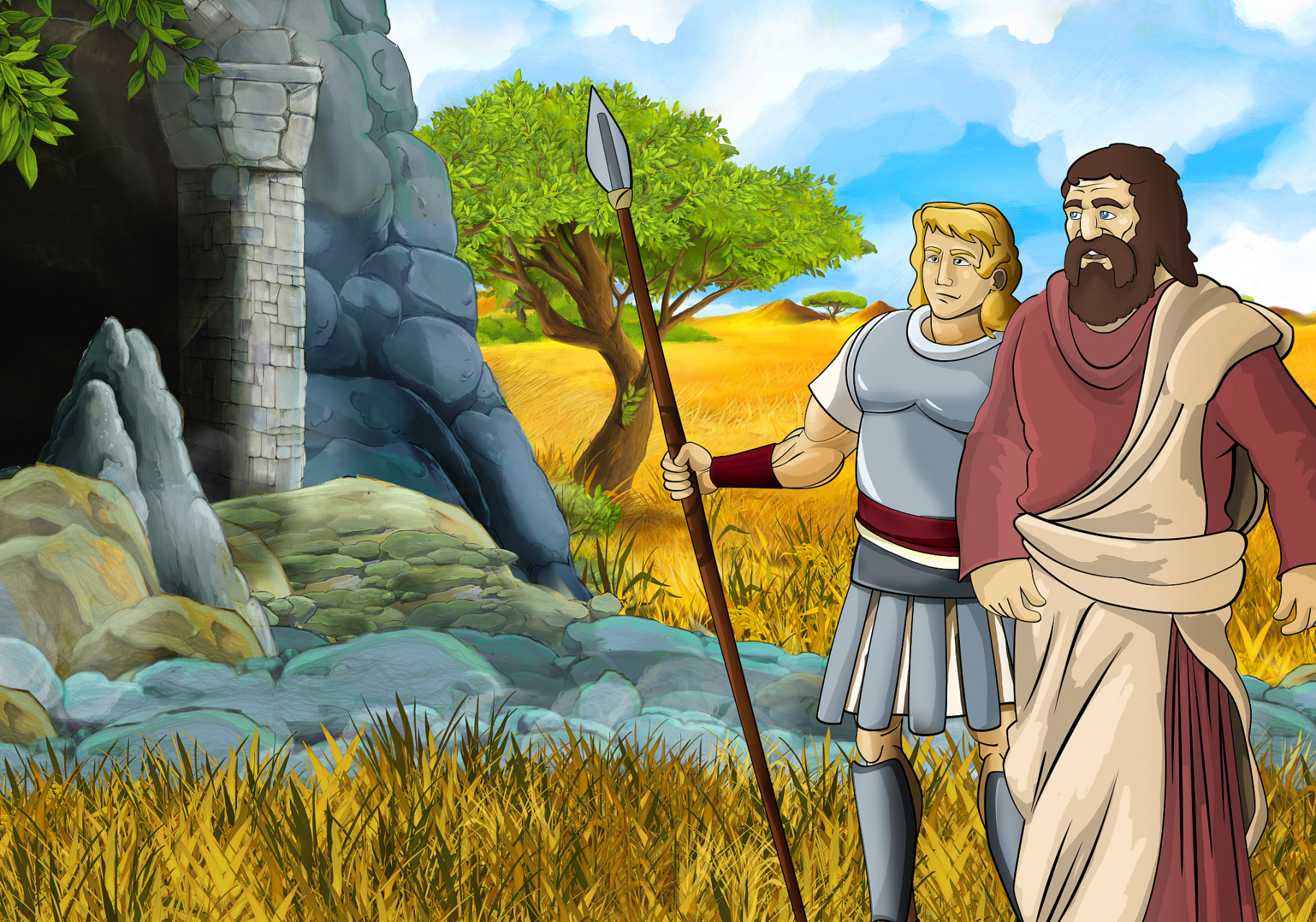 后来该隐把亚伯杀了,神就诅咒他四处漂泊. 西方的神不是完