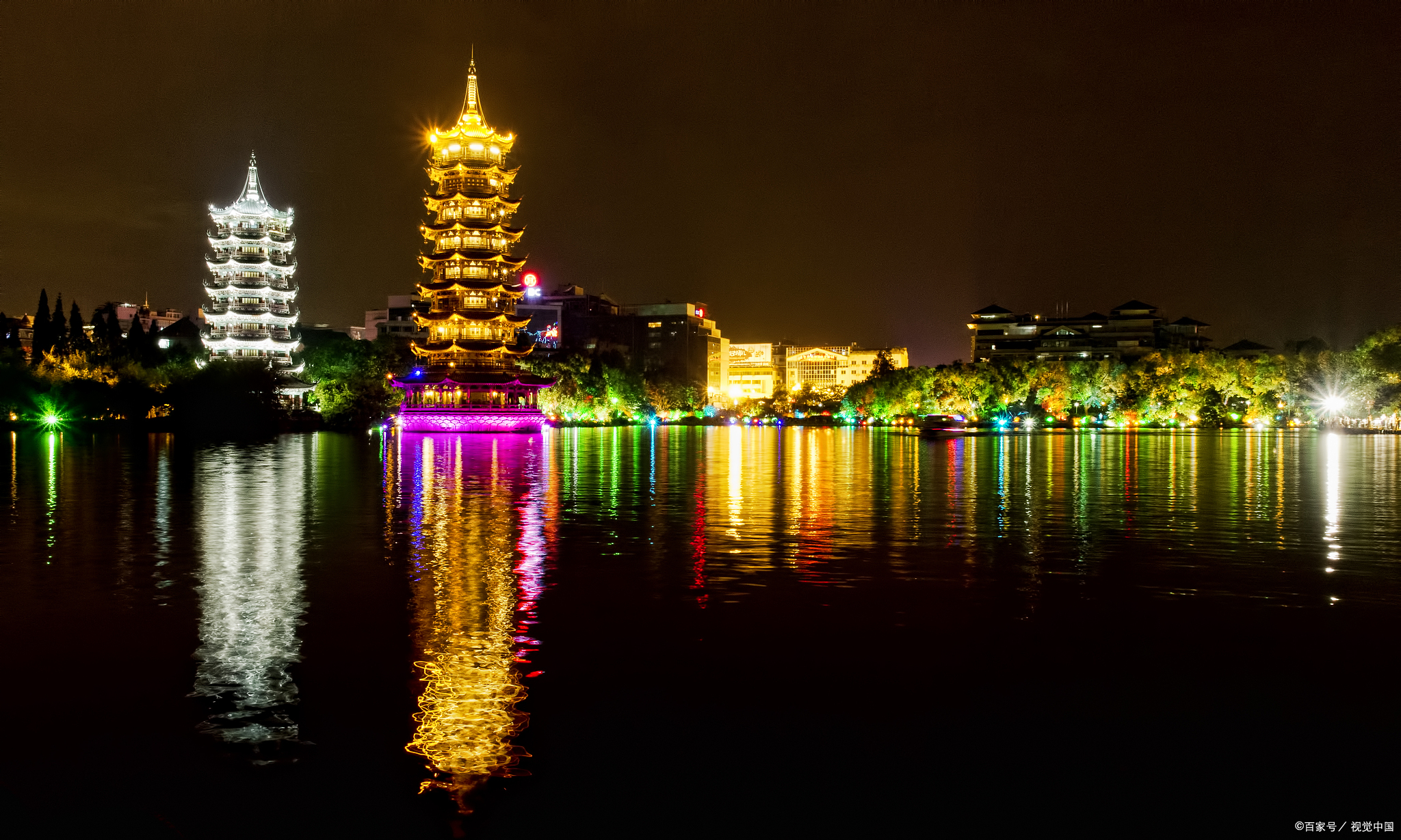 桂林市内夜景必去地方图片