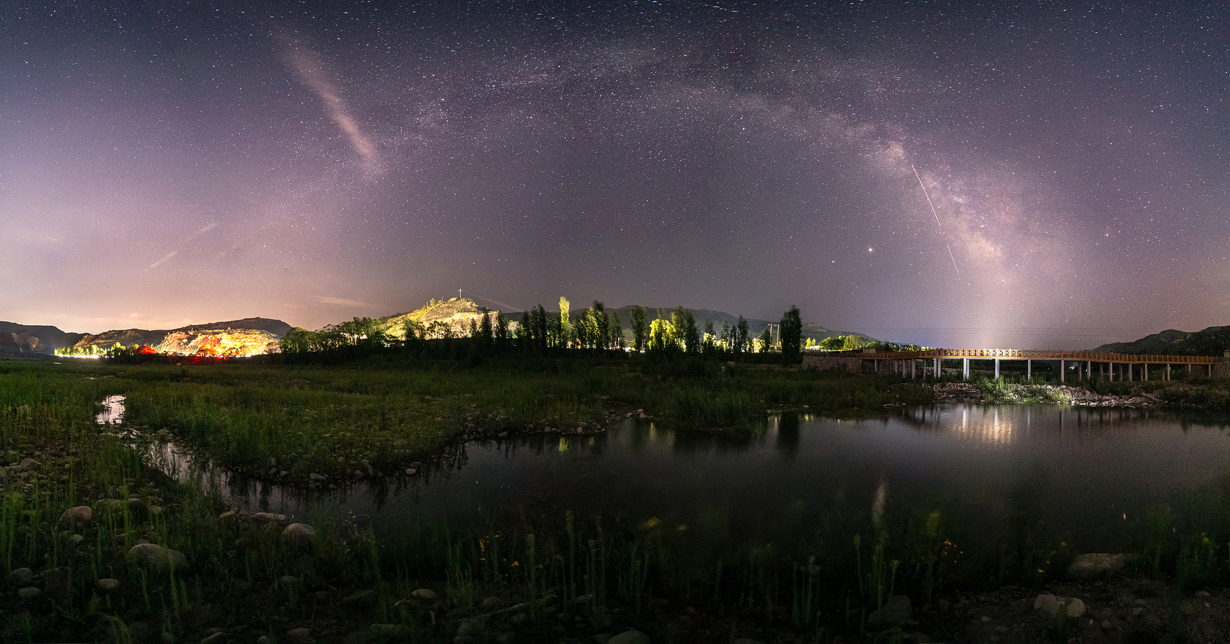 草地星空图片图片