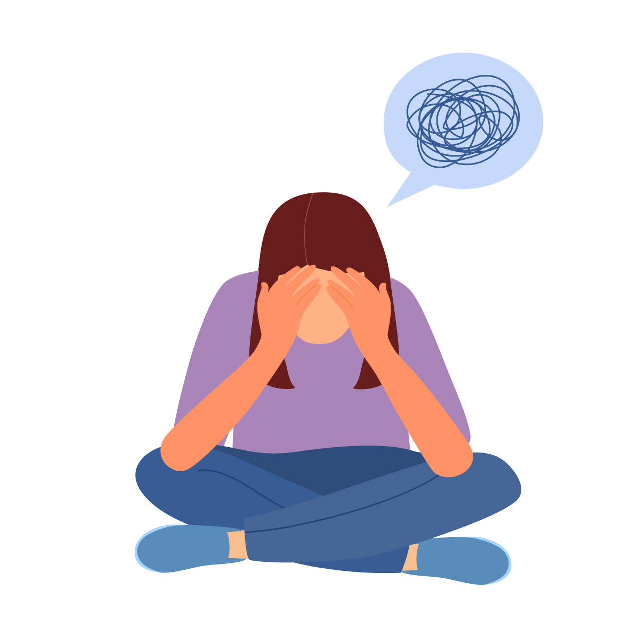 一般来说焦虑抑郁的人往往会伴有胡思乱想,而且想的都是不好的东西