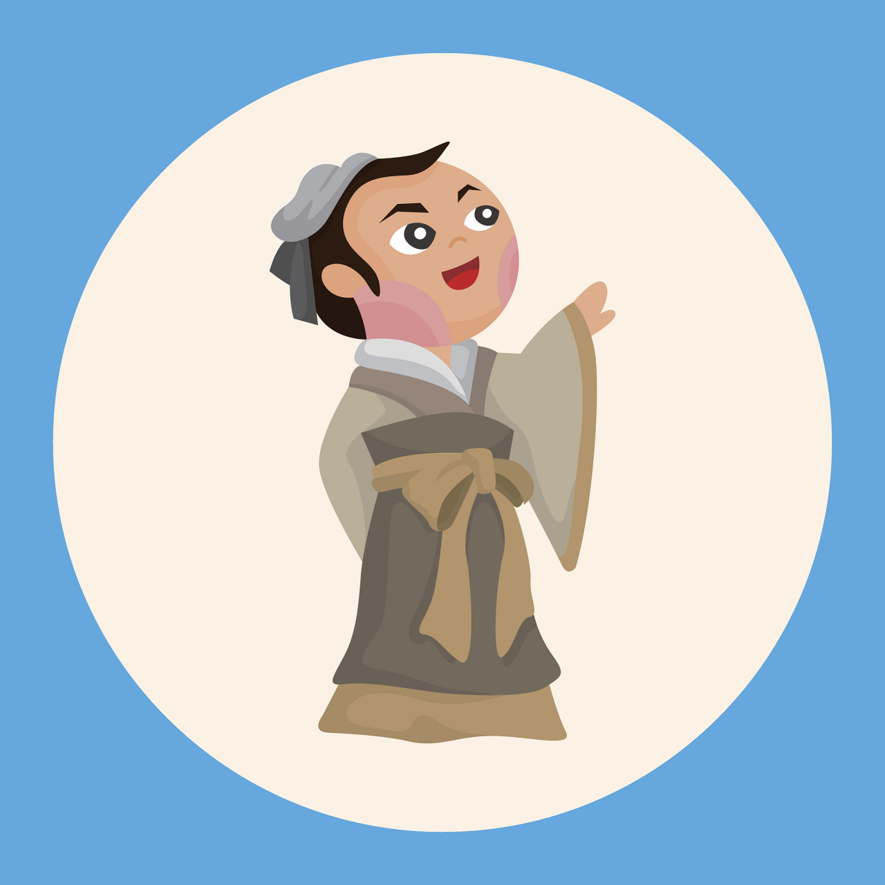 "秀才摇头晃脑地说:"小生的姓是上边常在水里,下边常在天上;上