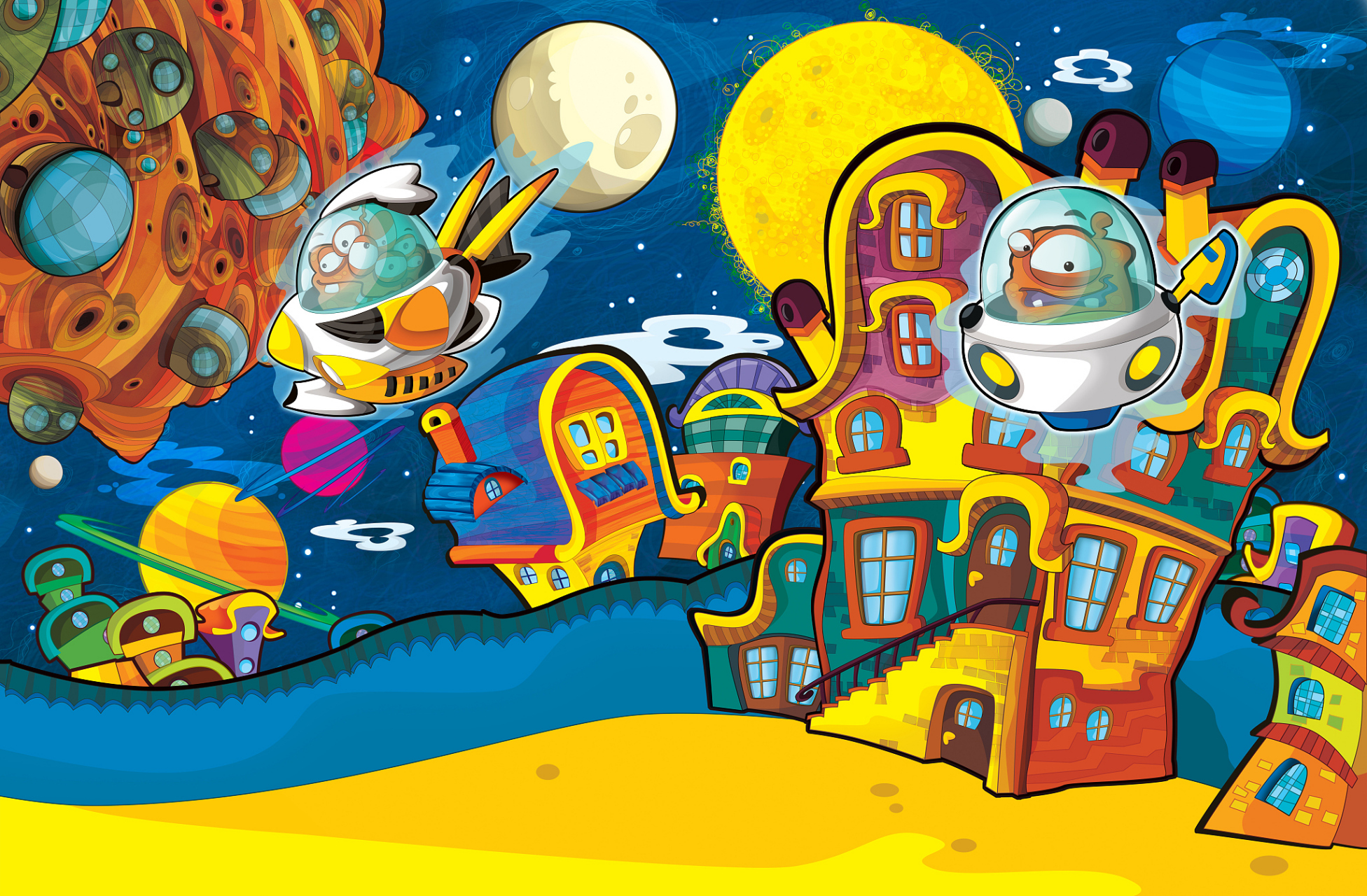 星际小探险家小杰的奇幻之旅 第四章:惊险的冒险