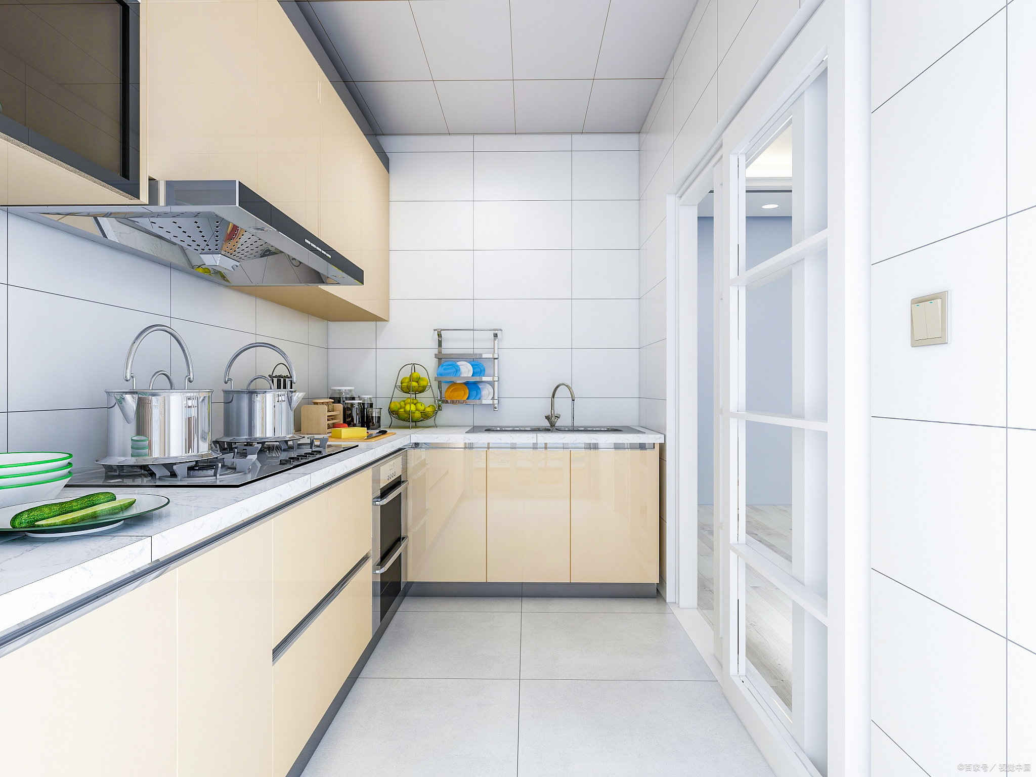 增强厨房通风性的设计方案有多种,以下是一些建议:  扩大窗洞:如果