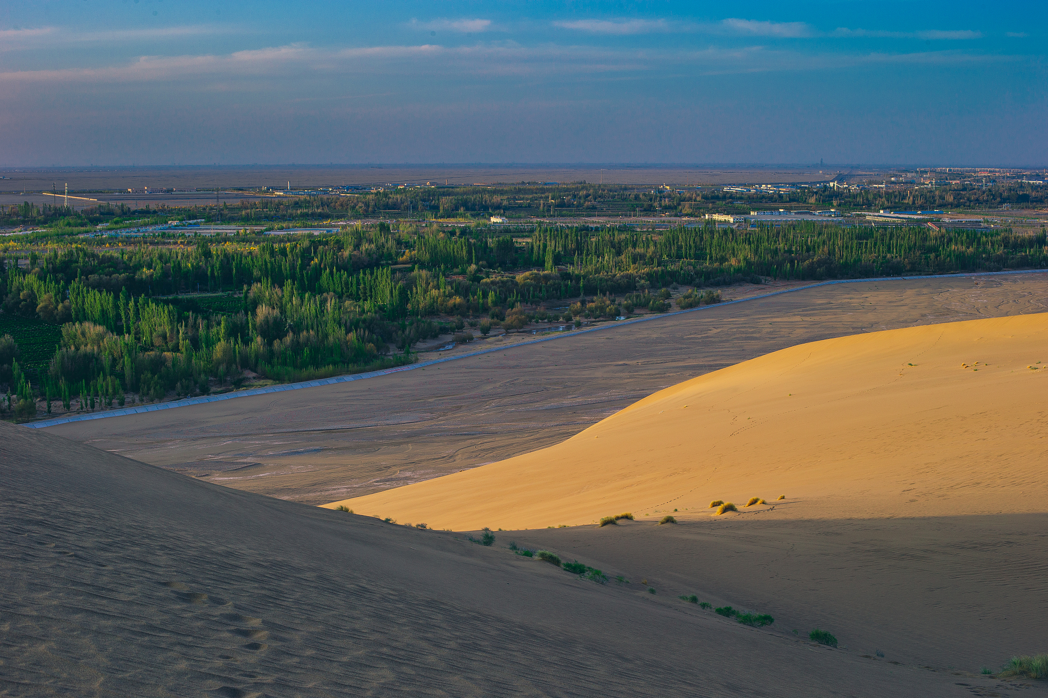 金昌市的沙漠绿洲如何在盛夏中显得特别迷人?