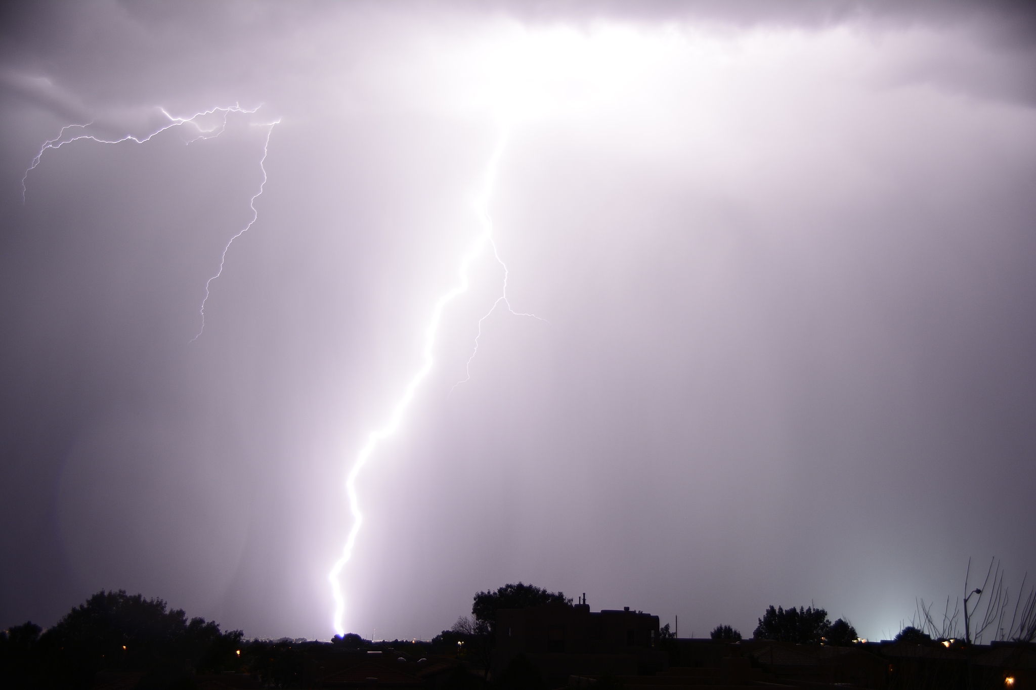 "雷声轰鸣,大雨倾盆而下,世界被清洗得格外清新.
