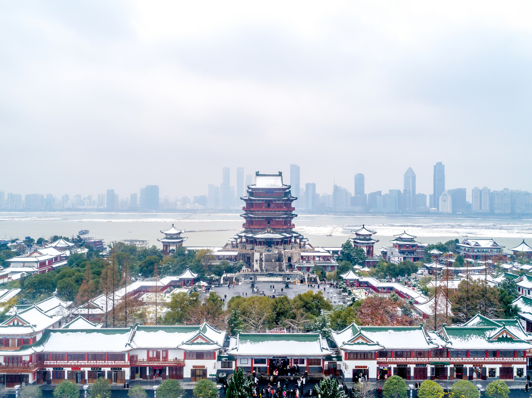 南昌雪景图片