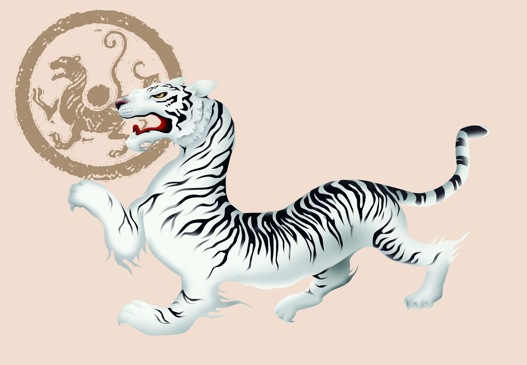 四大神兽是中国传统文化中的四种神话动物,分别是青龙,白虎,朱雀和