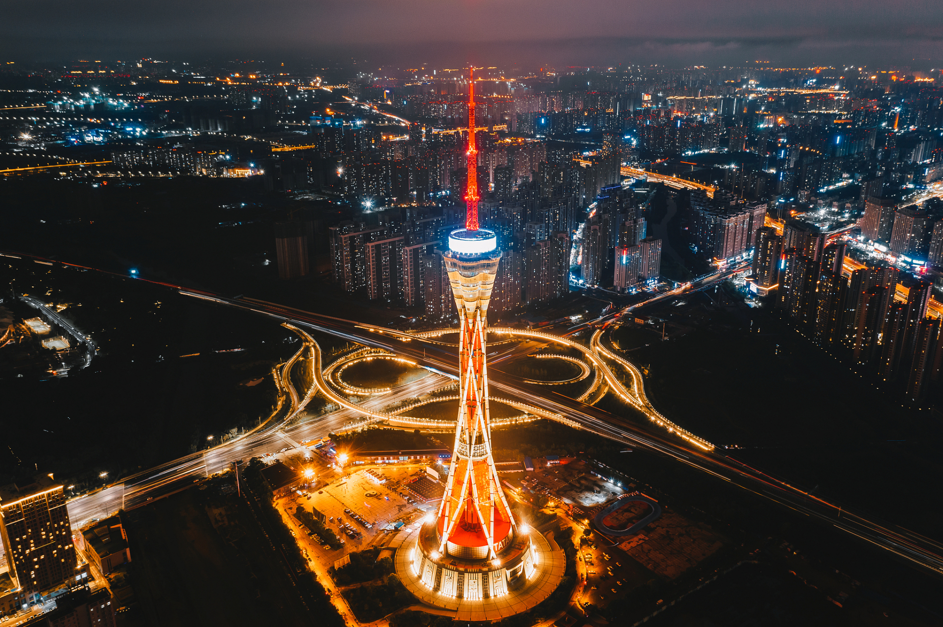 郑州夜景图片中原区图片
