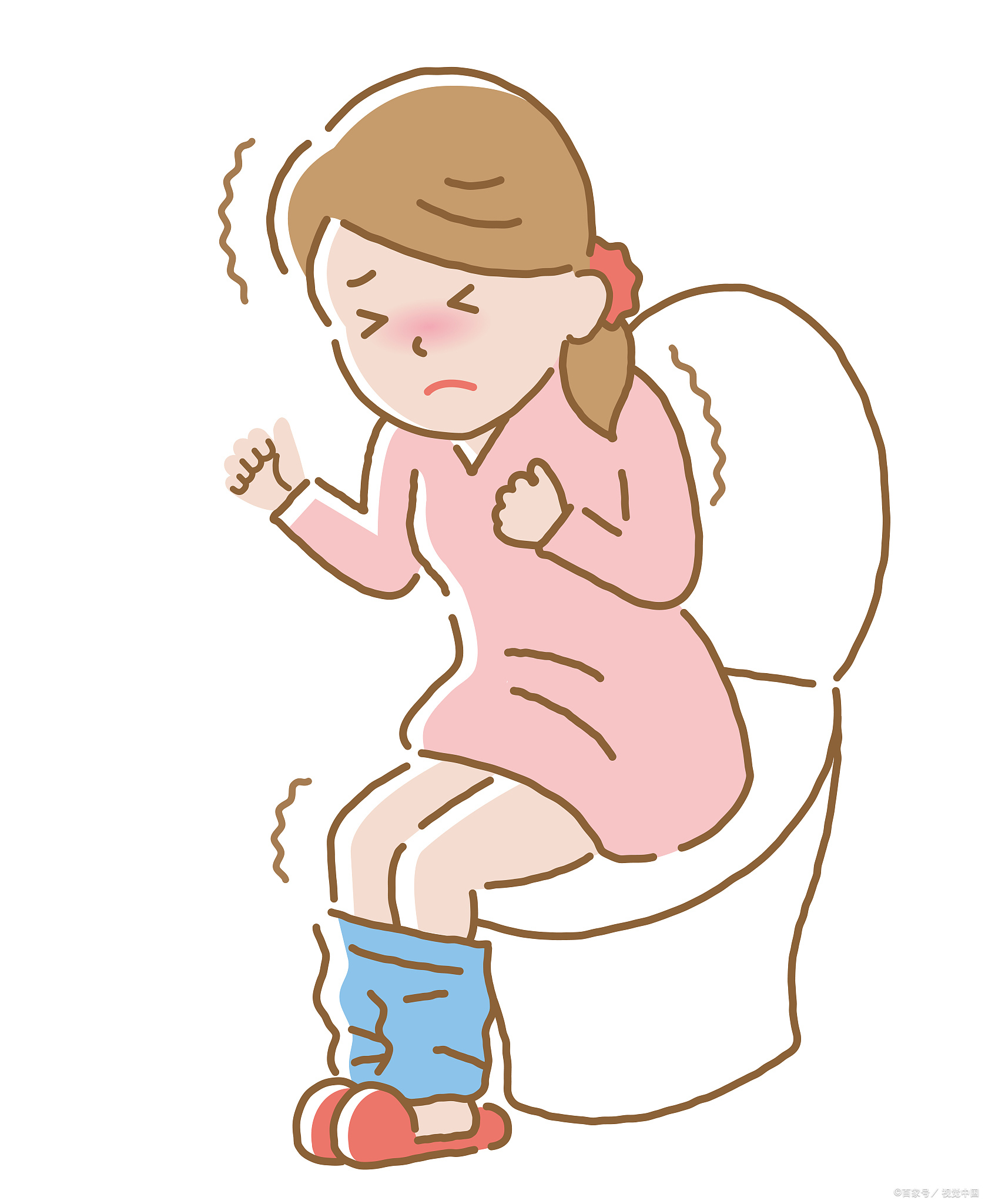 要动画片还有声音便秘卡通图片 可爱排便不畅卡通病人便秘的卡通图片