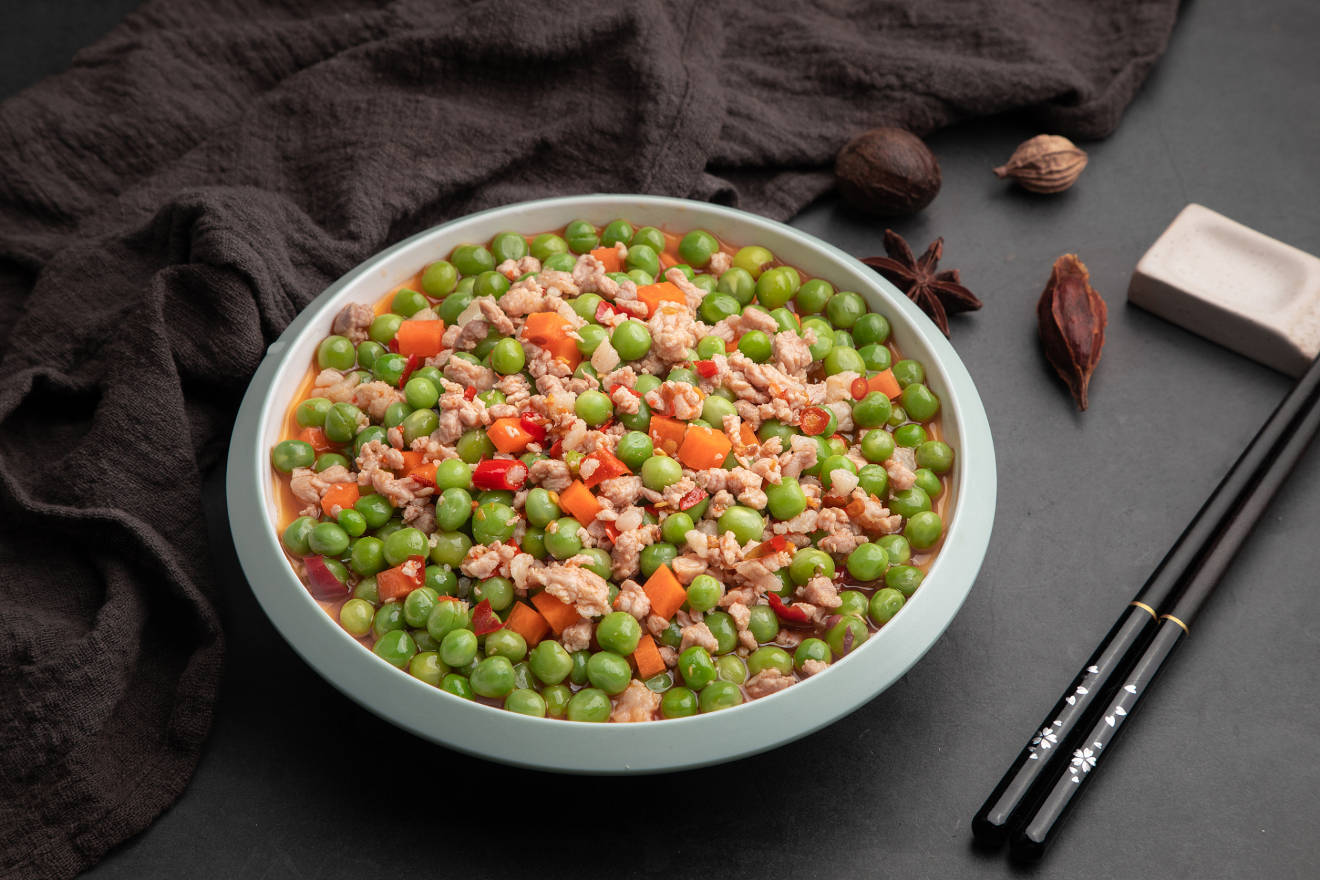 肉末豌豆,家常小炒也能吃出满满幸福感!