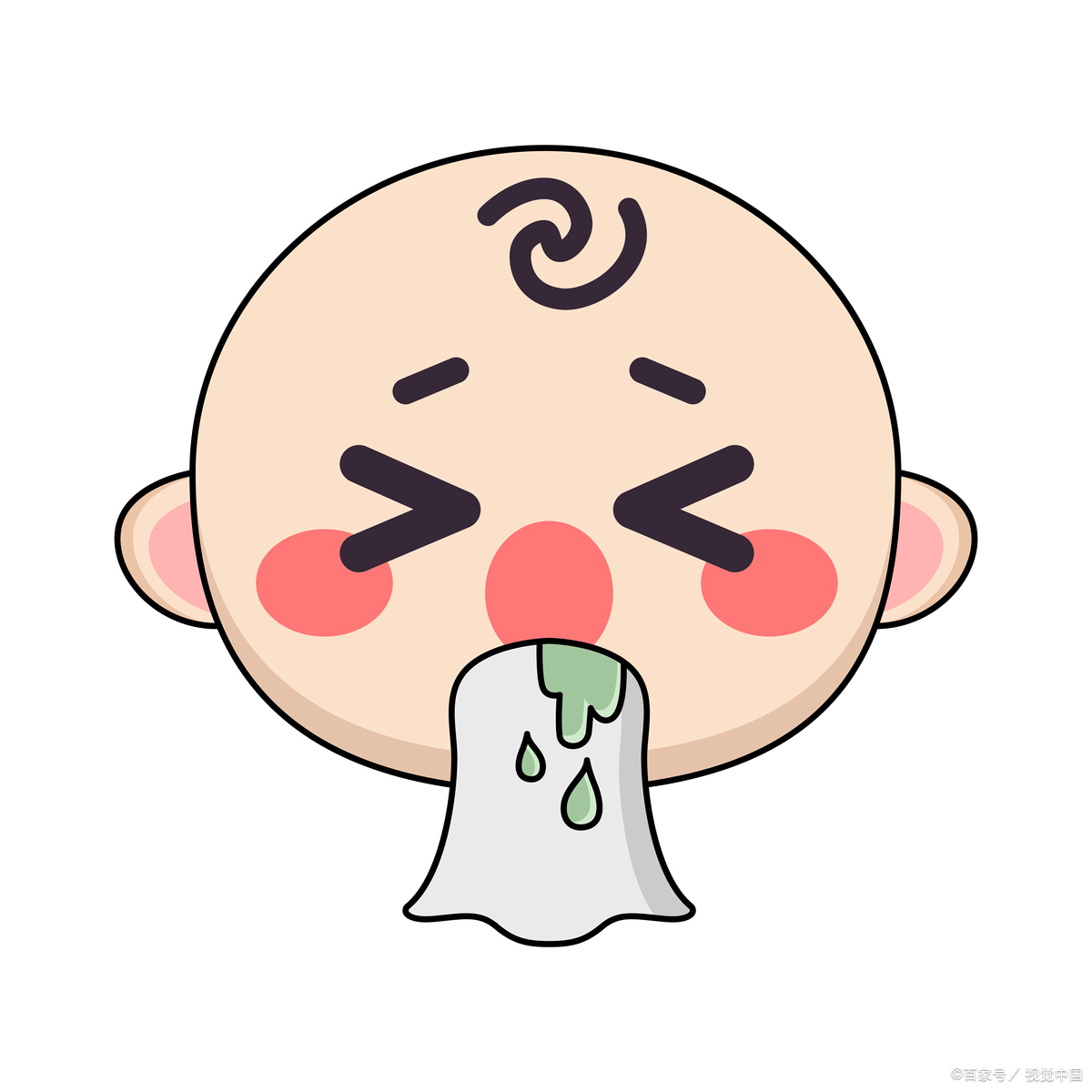 vomit blood)	 puke	动词/名词	非宝宝剧烈呕吐动漫图片婴儿呕吐卡通