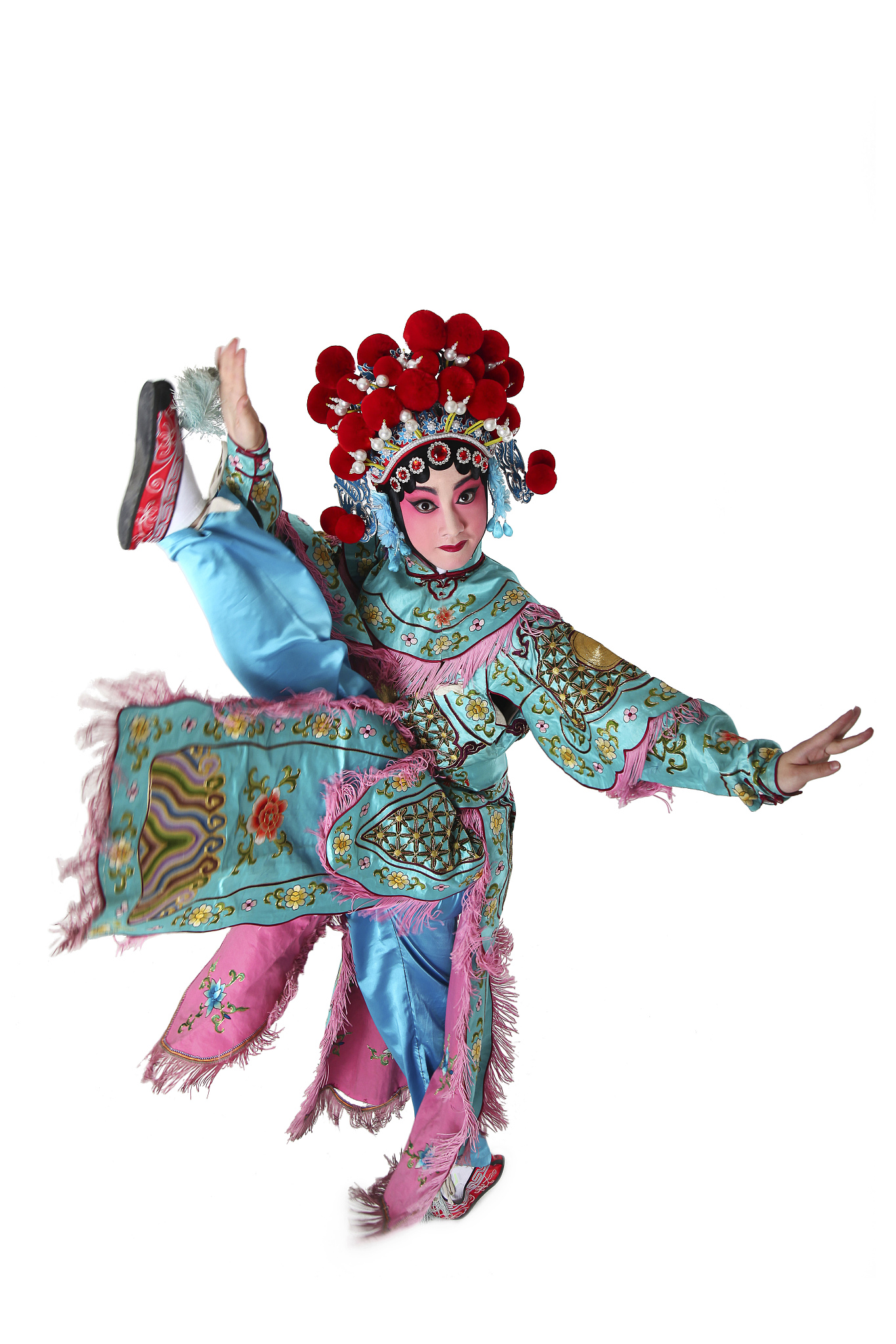 京剧四行当"生旦净丑"与四功夫"唱念做打","粉墨""锣鼓"点明戏曲特色