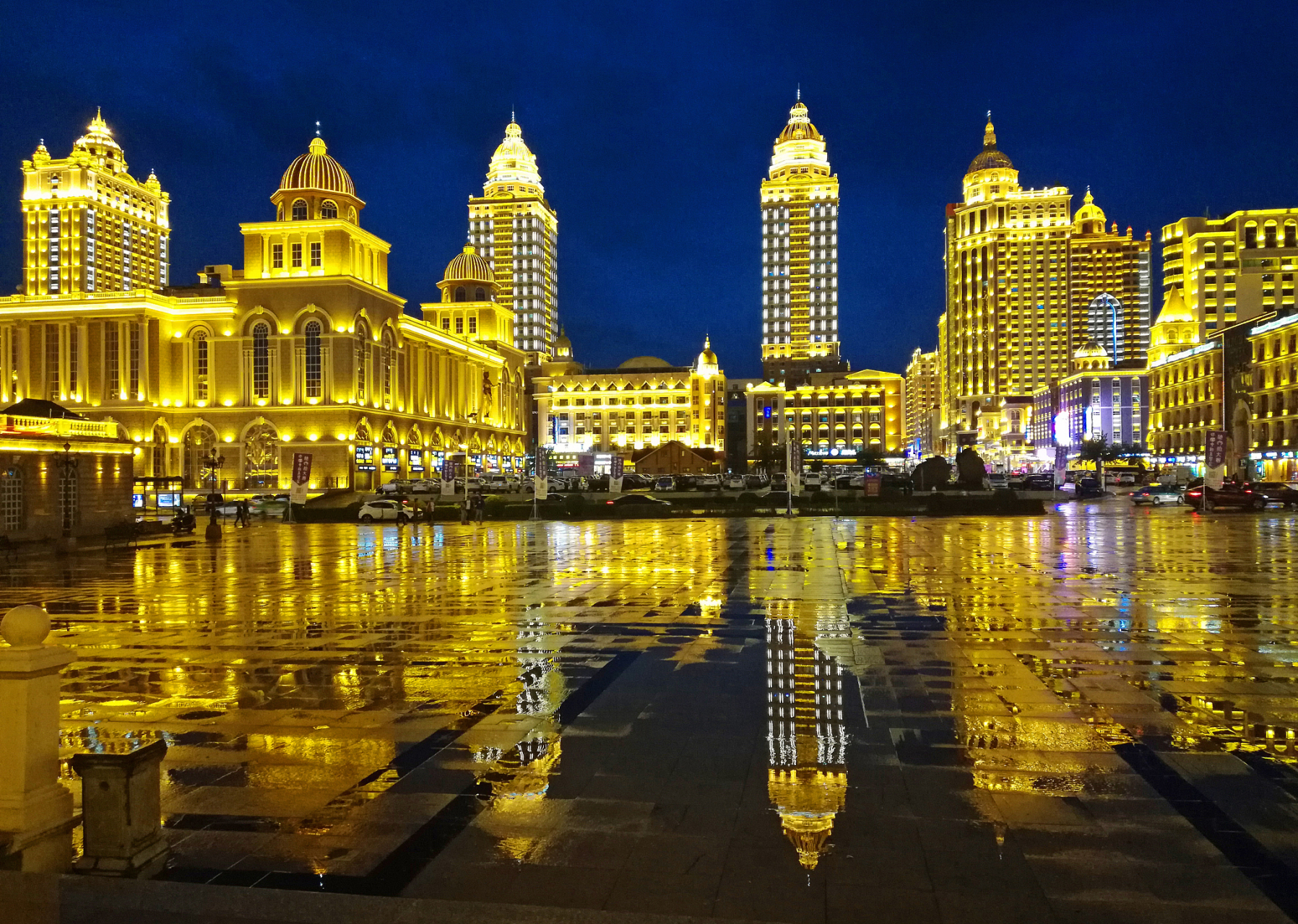 满洲里冬天夜景图片图片