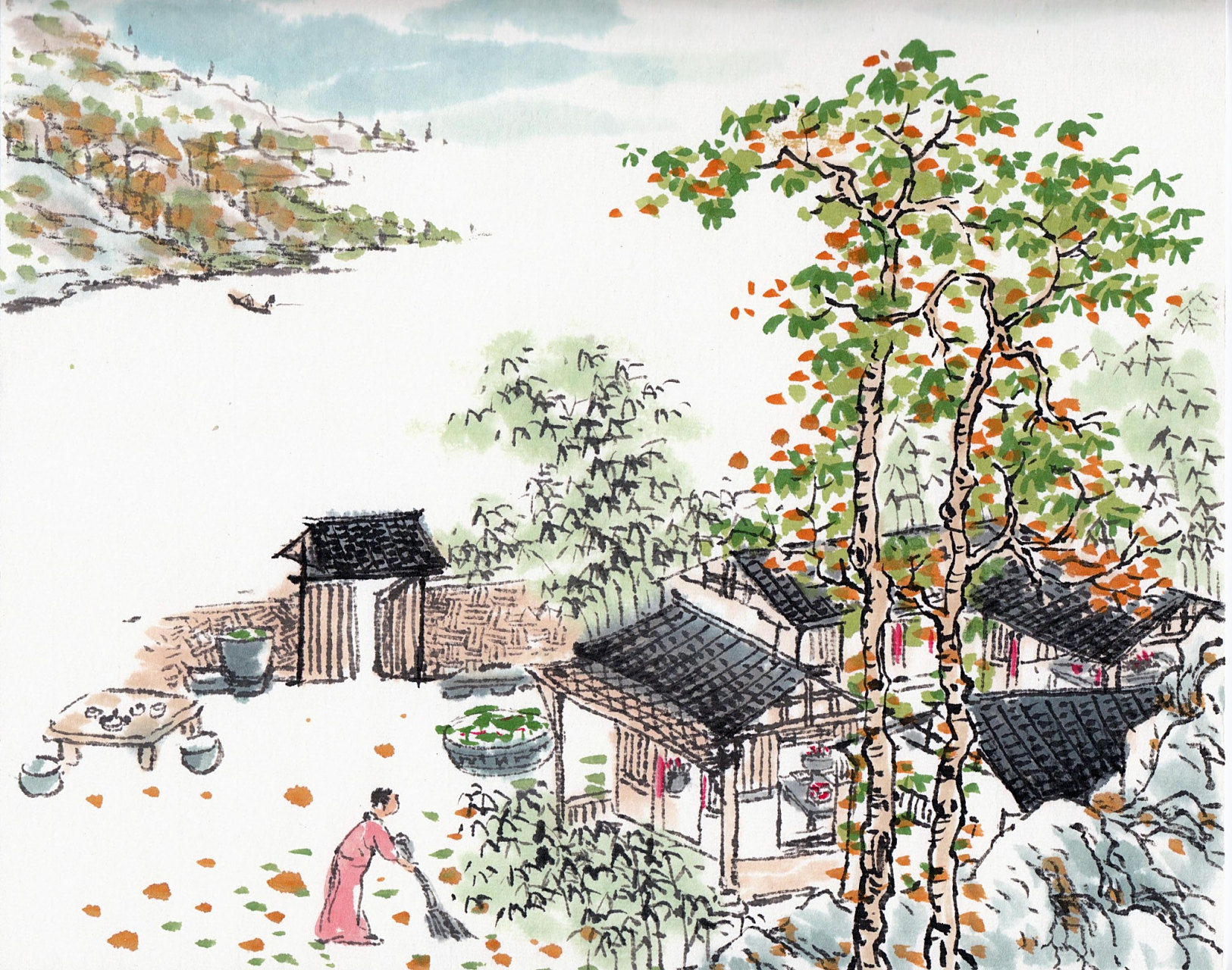 每日读诗词:孟浩然受邀品鸡黍,描绘田园风光