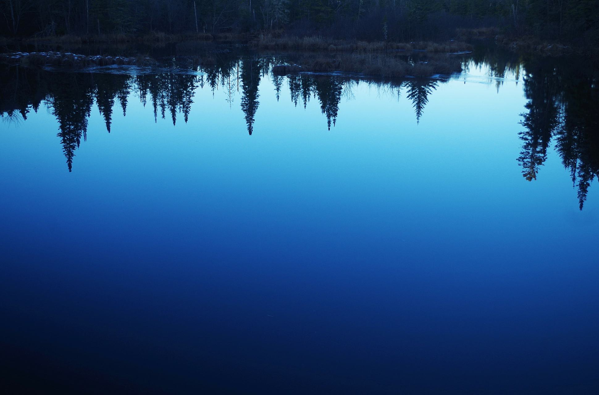 一池湖水,水面如果非常平静,就会像镜子一样,可以映照万物.