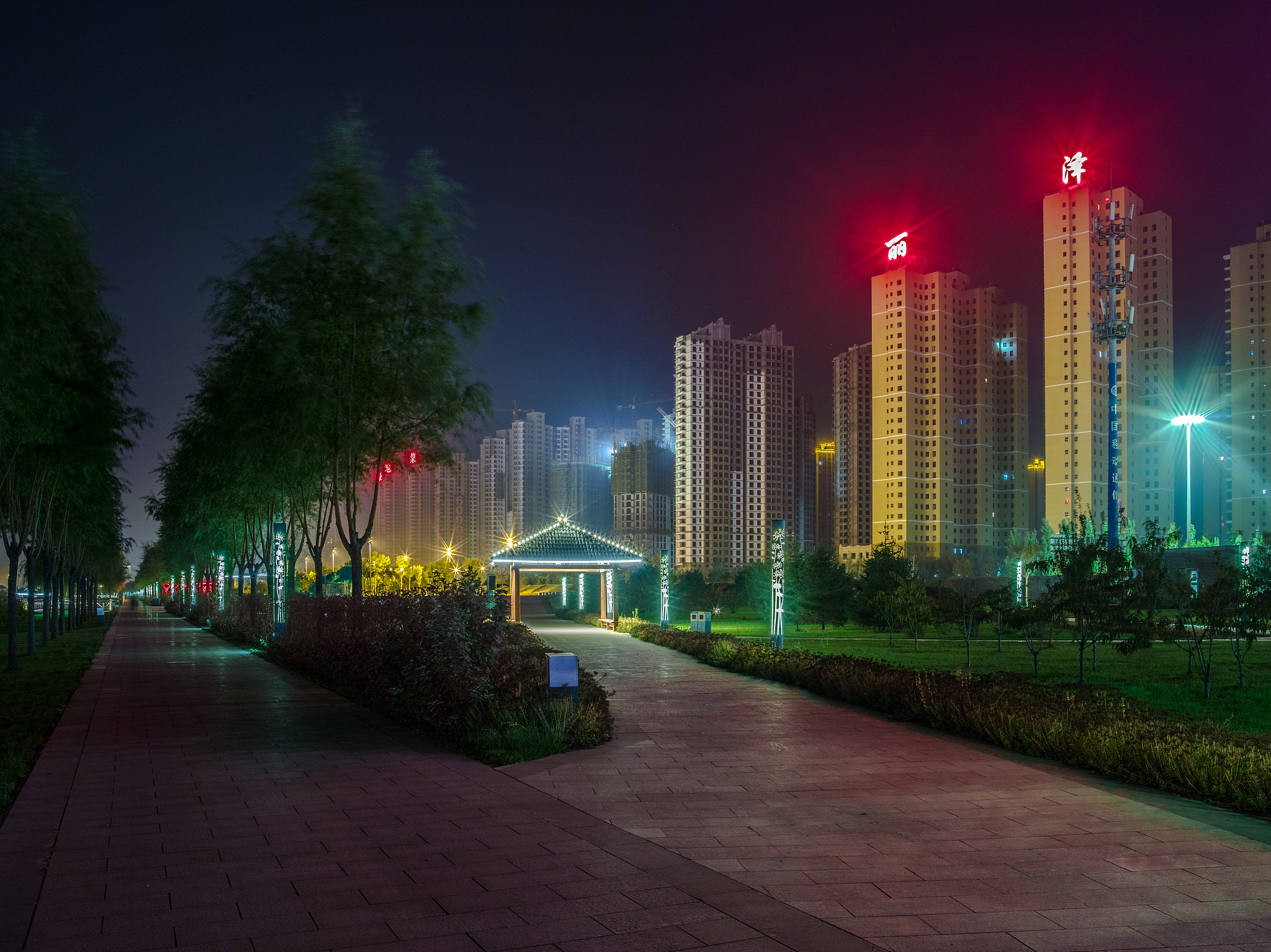 运城夜景图片