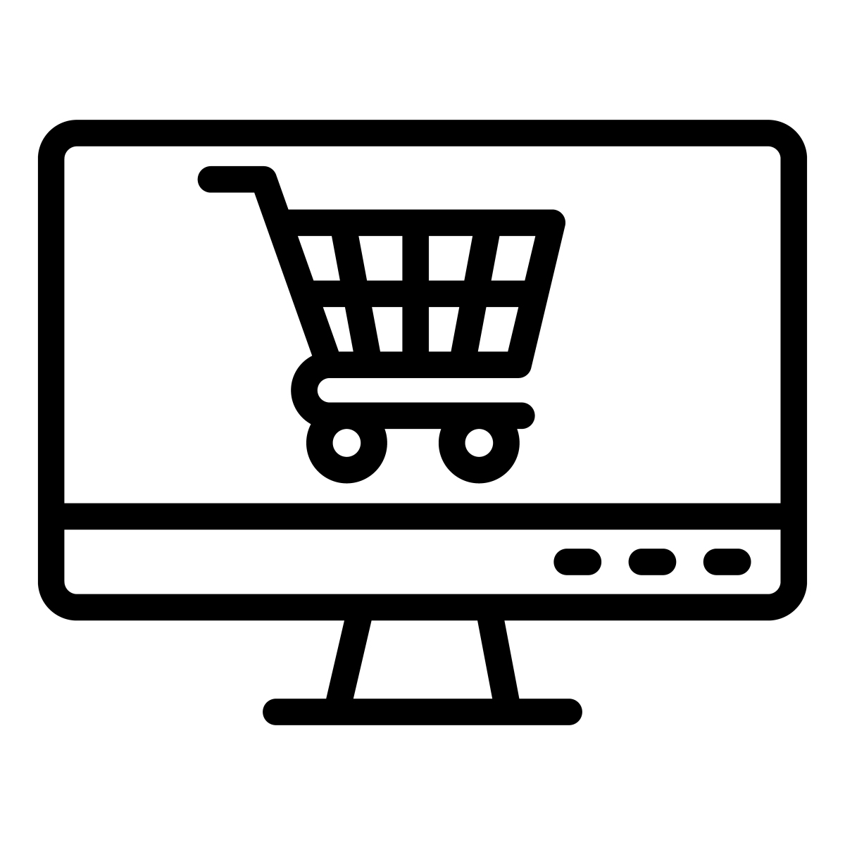 商城黑白图标上架图标商家矢量图线上下单图标商超图标消费电子图标