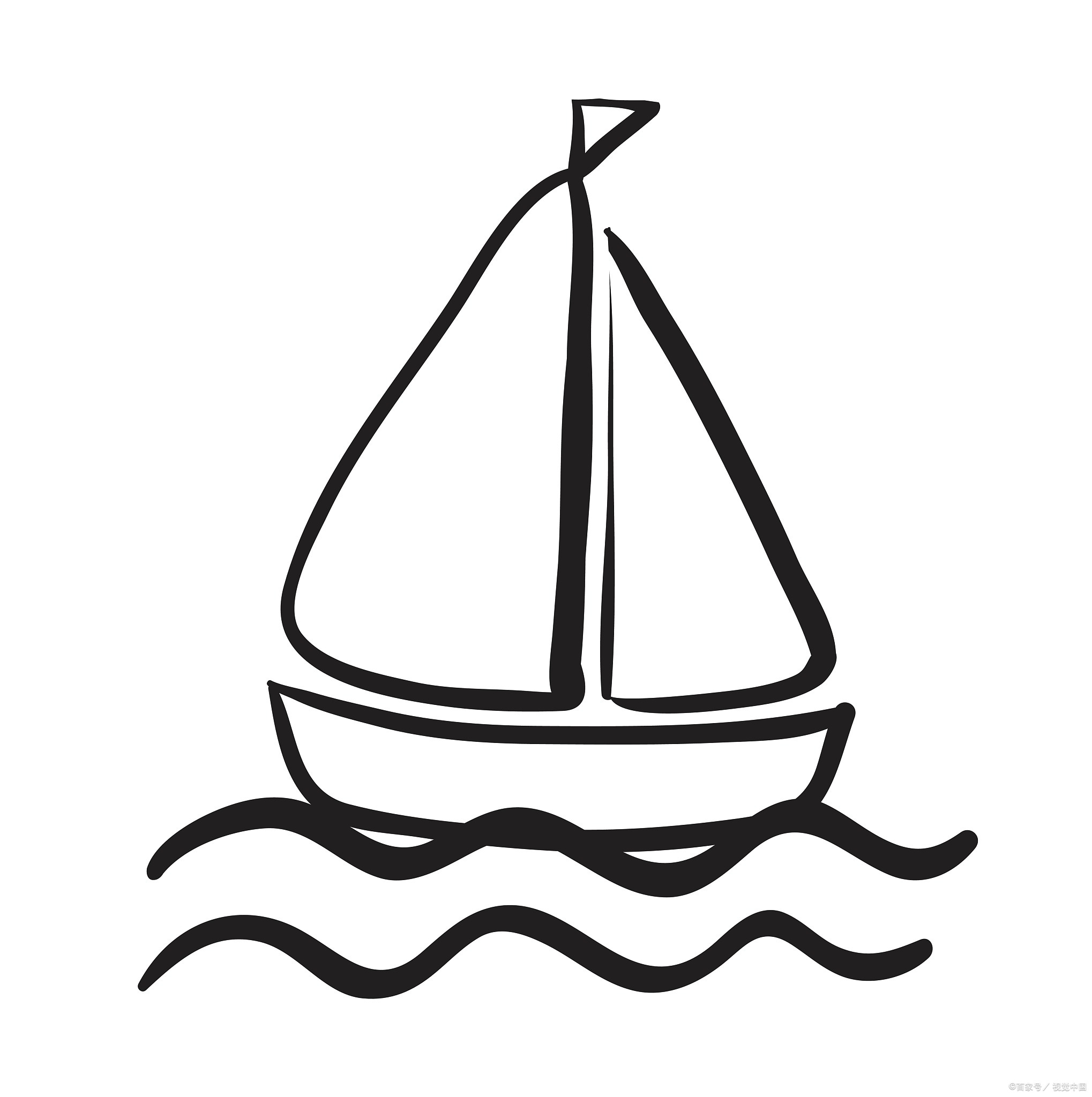 sailboat简笔画图片