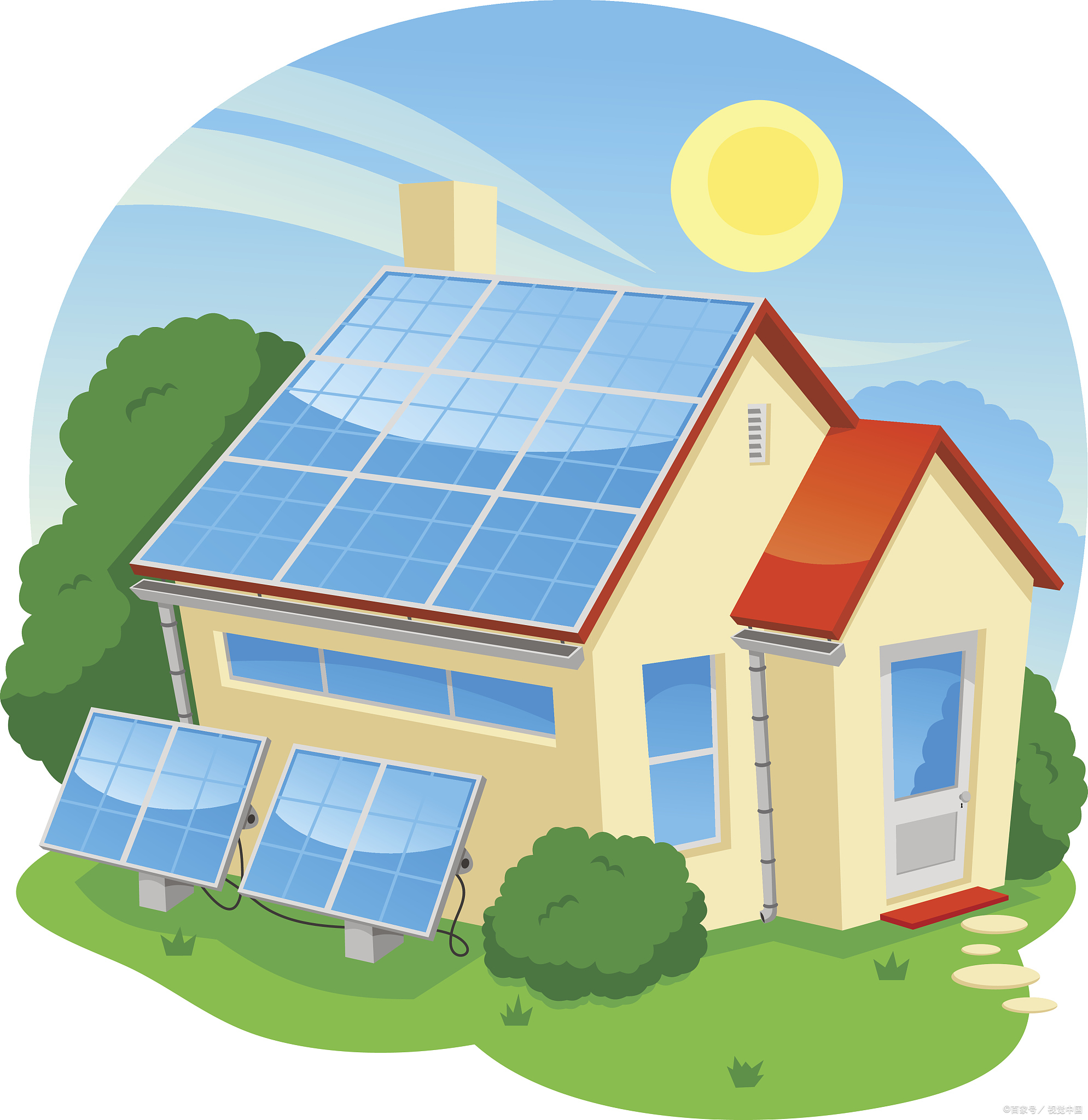 卡通光伏发电微信头像图片光伏相关图片头像高清卡通光伏板光伏动漫