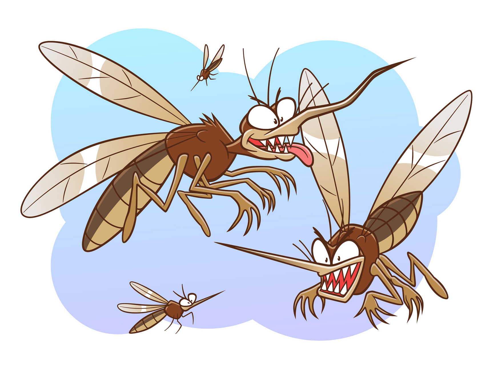 一群蚊子卡通图片图片