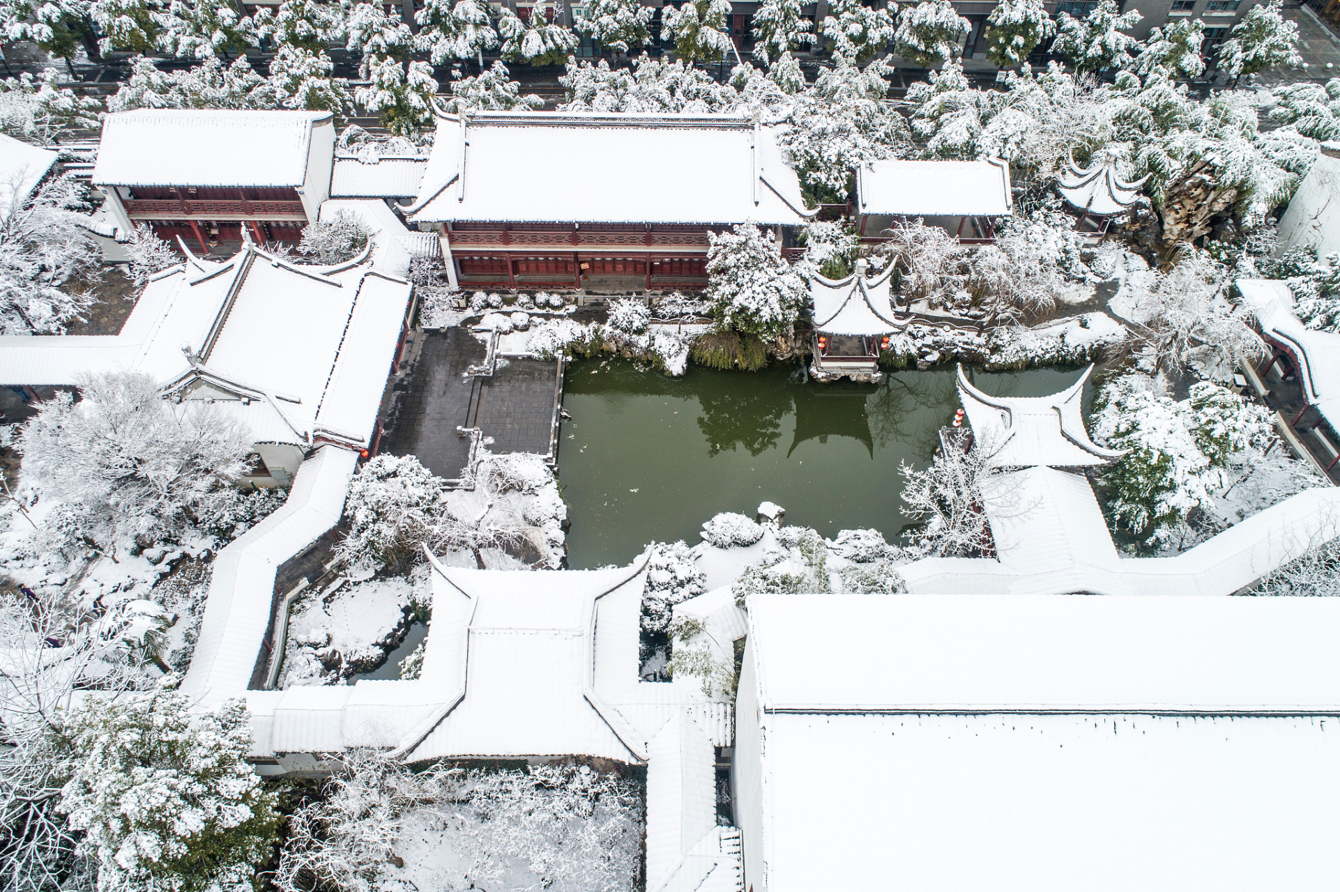 恭王府雪景图片