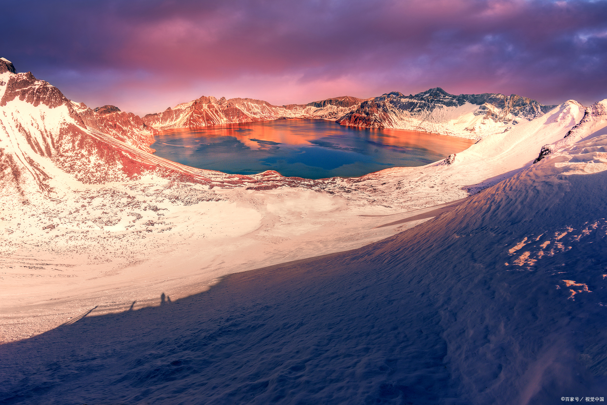 长白山雪景 摄影图片