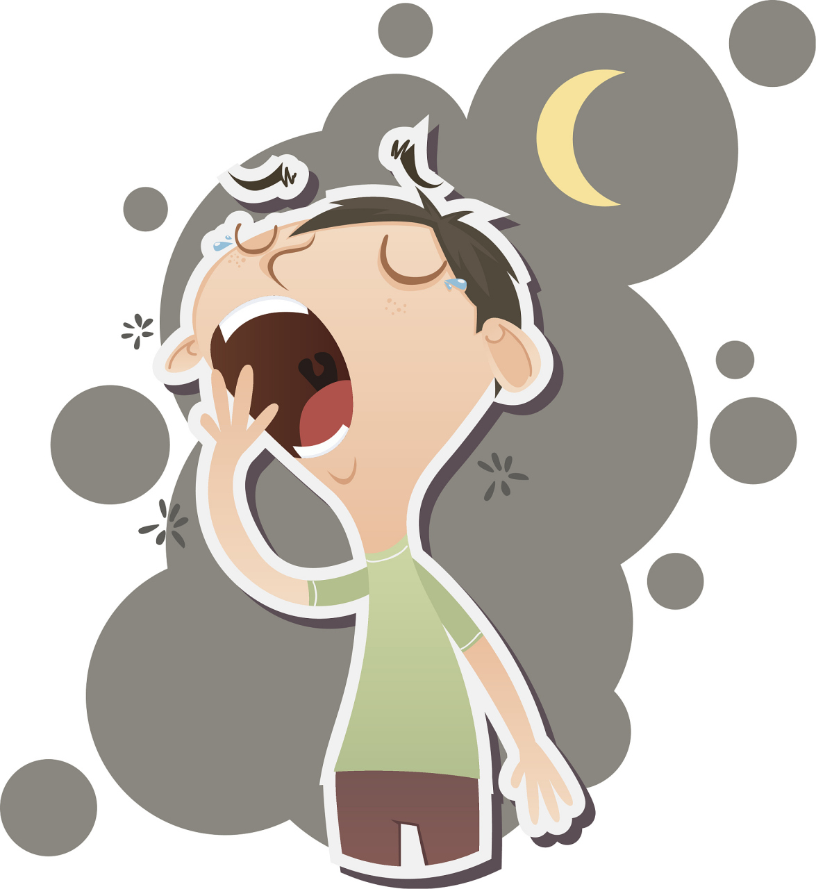 打哈欠是一种生理反应,通常与疲劳,缺氧或无聊有关.