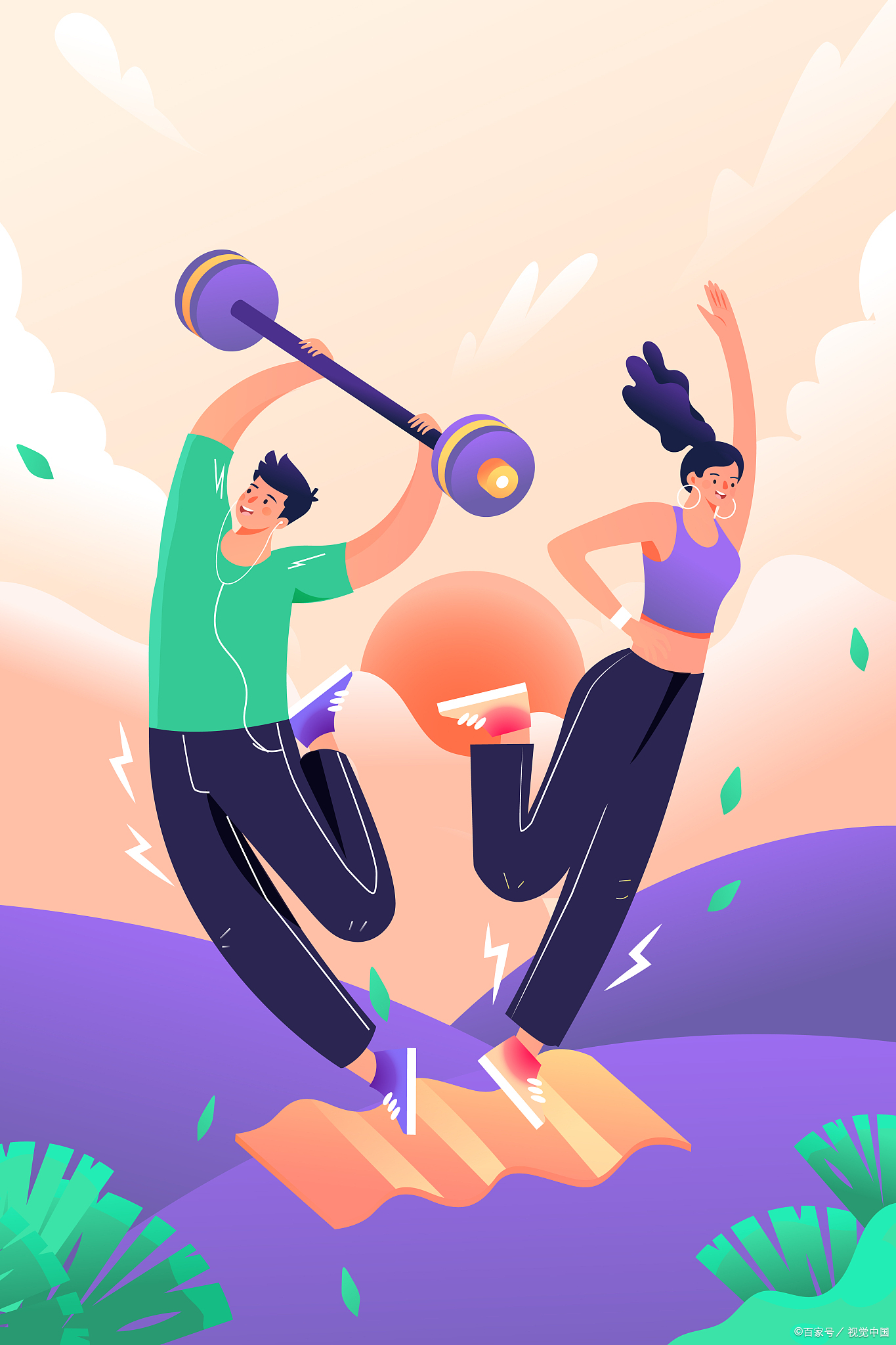 逐渐减少高热量,高脂肪和高糖分的食物sports and fitness运动漫画