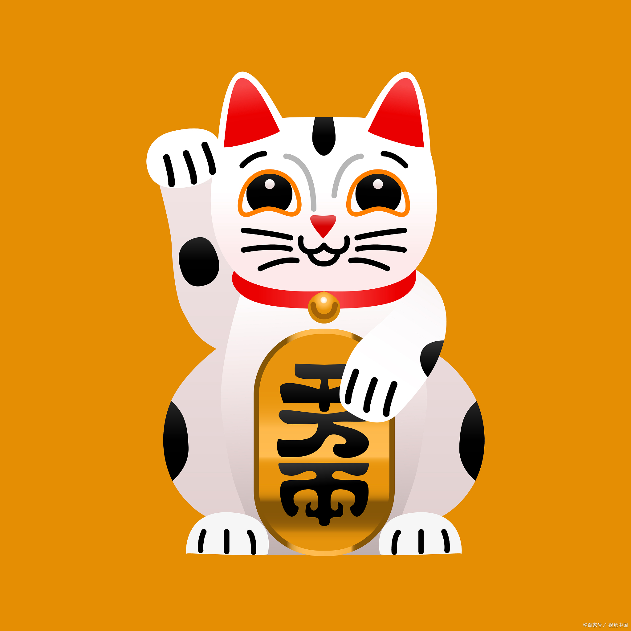 招财猫的原型可以追溯到日本的短尾猫,这是一种体型较小,尾巴短而卷曲