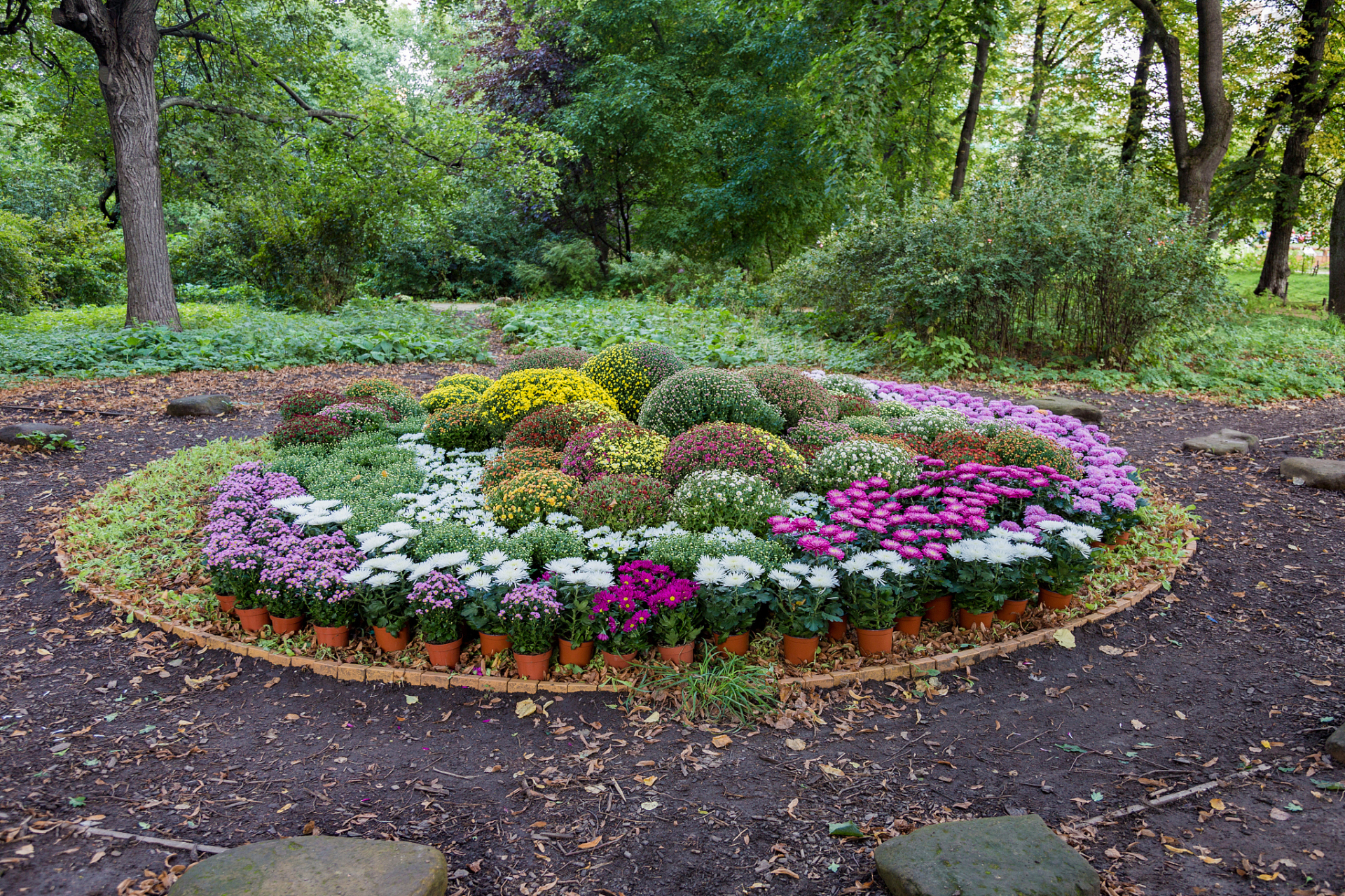 而男子找到管事的,要求在花坛上开个口子,让他的后门能够正常进出!