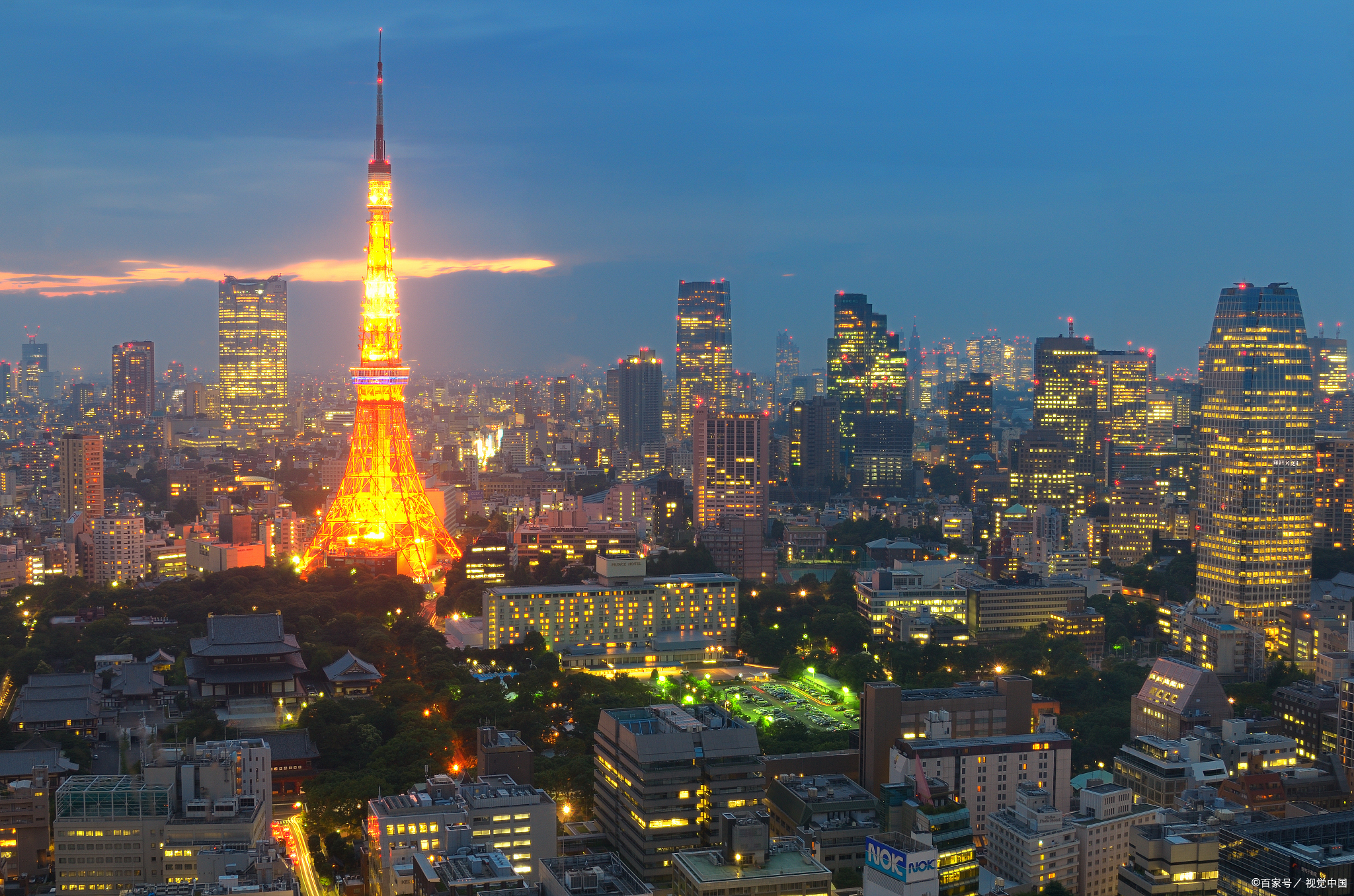 日本东京塔,璀璨星空下的"日本明珠"  日本东京塔,正式名称为日本电波